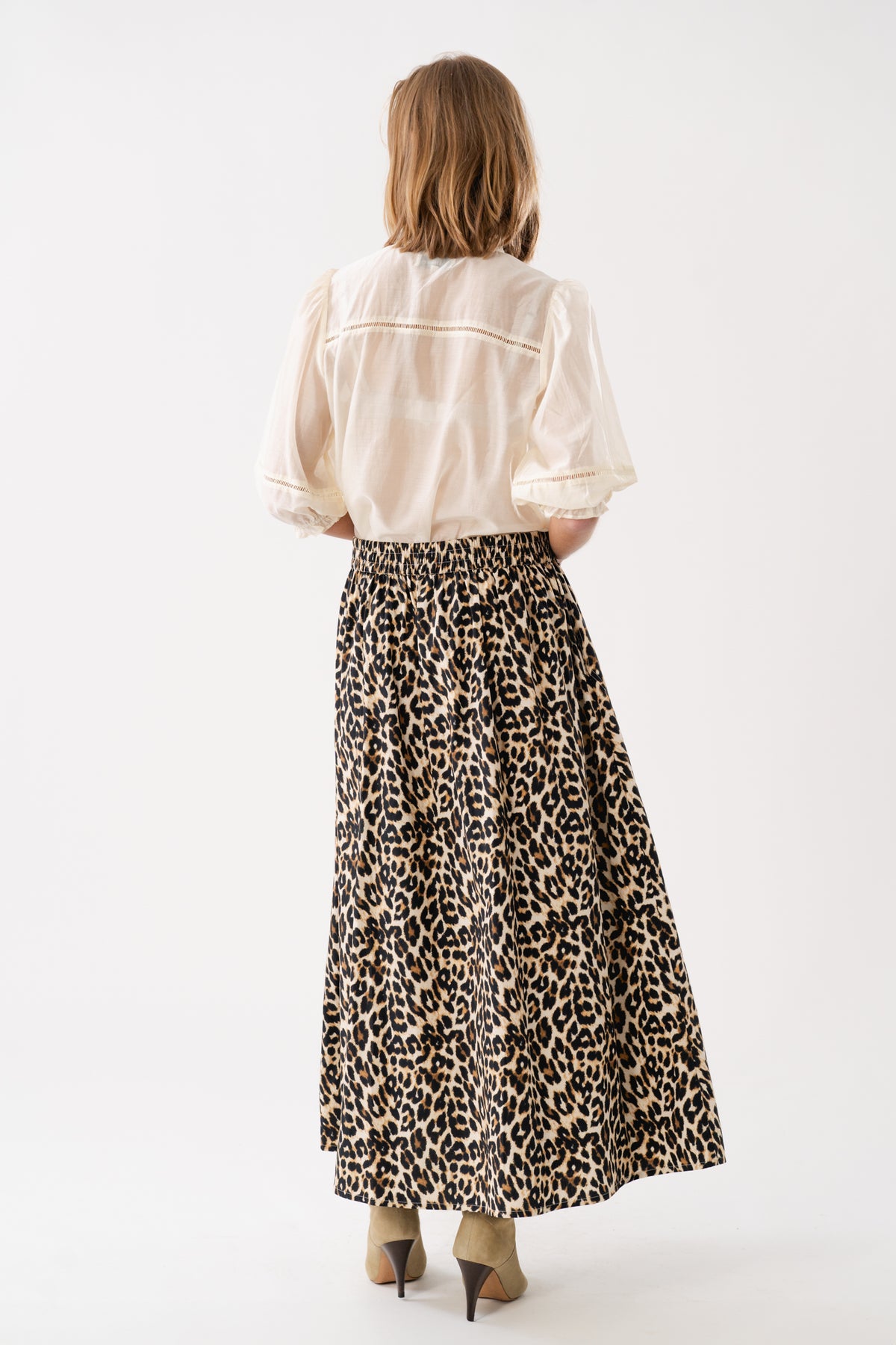 Lollys Laundry AkaneLL Maxi Nederdel Skirt Leopardprint