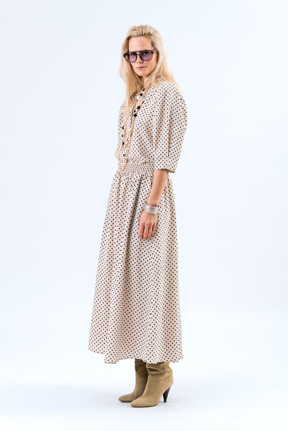 Lollys Laundry AkaneLL Maxi Nederdel Skirt Creme