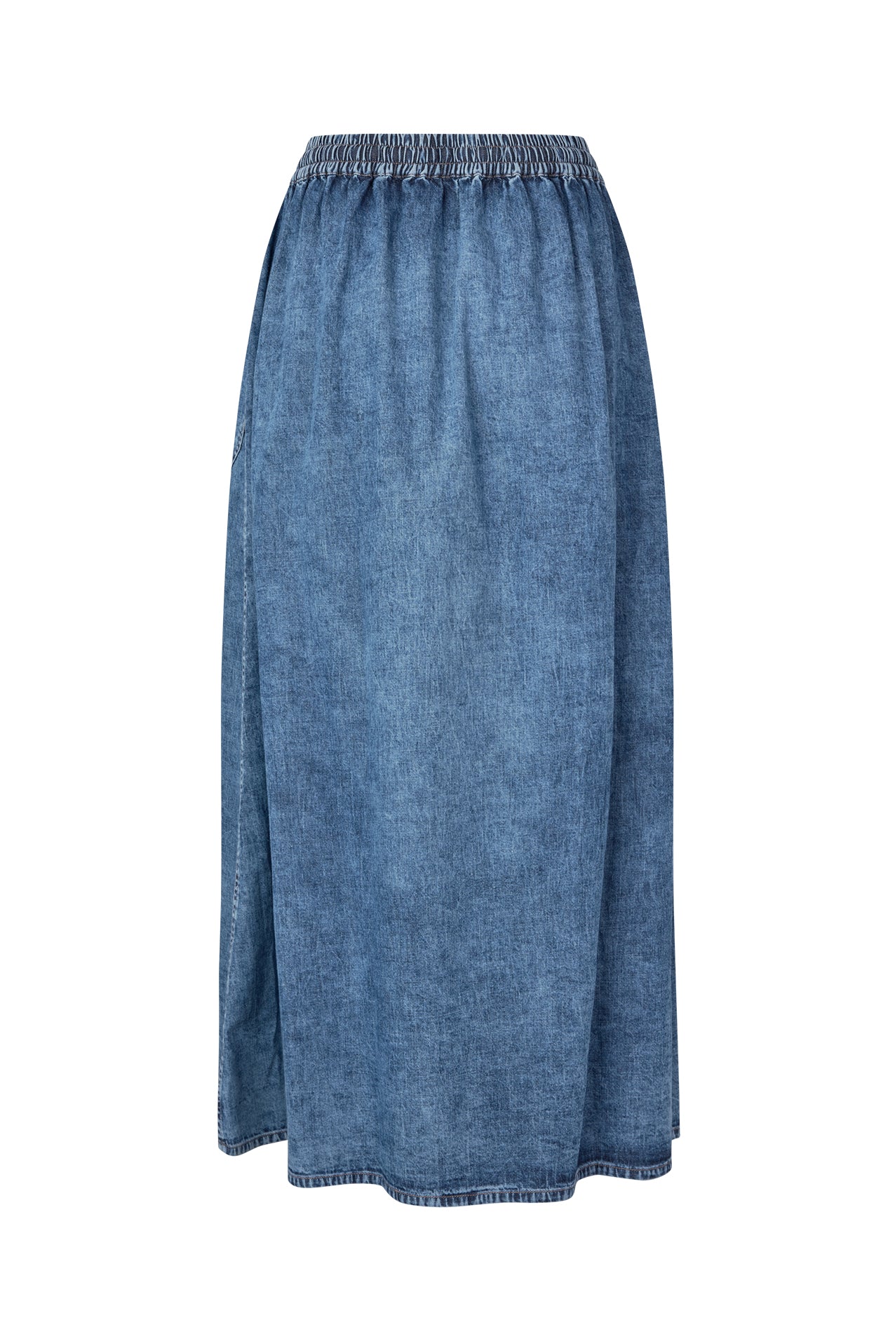Lollys Laundry AkaneLL Maxi Nederdel Skirt 100 Washed Denim