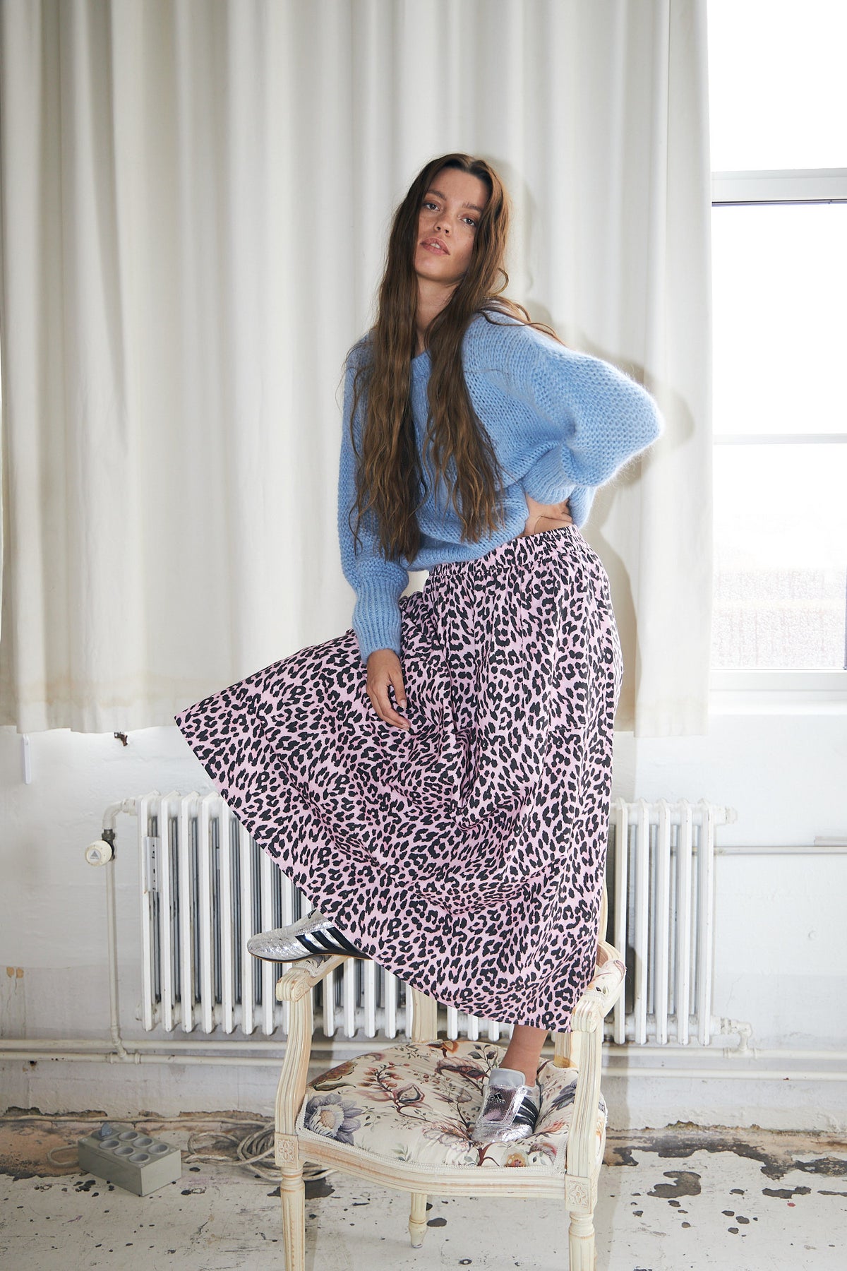 Lollys Laundry AkaneLL Maxi Nederdel Skirt Lyserød