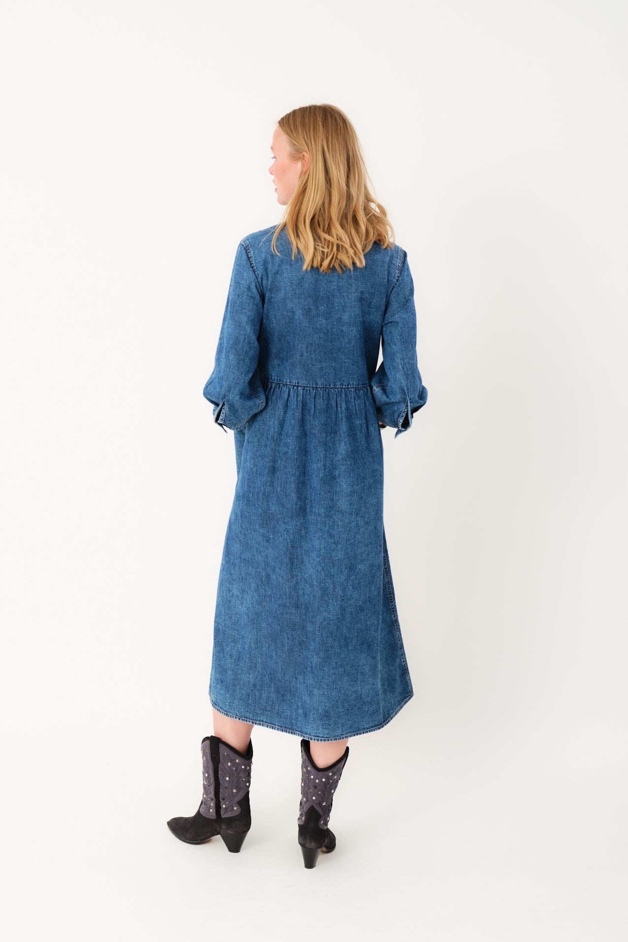 Lollys Laundry AliyaLL Maxi Kjole Dress 100 Washed Denim