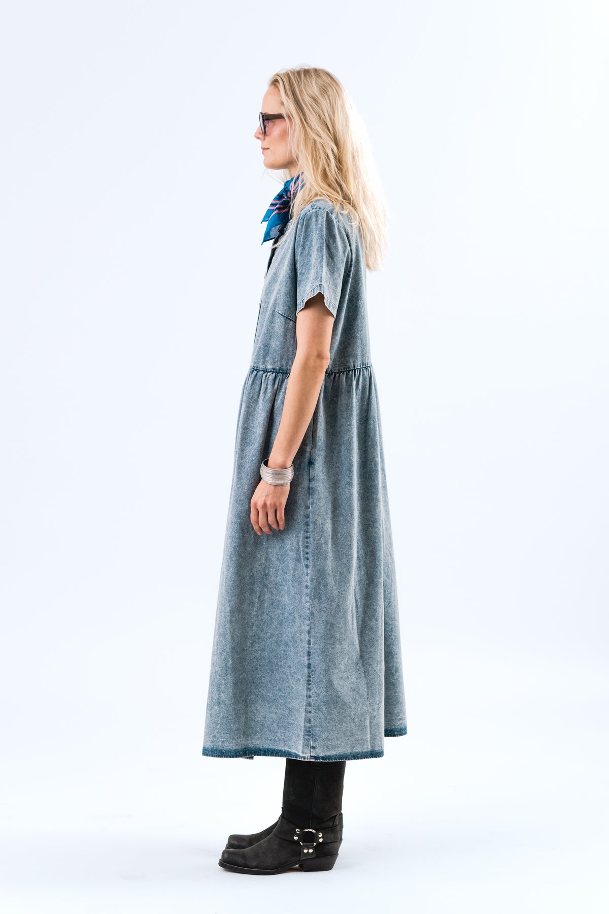 Lollys Laundry AliyaLl Maxi Kjole Dress Blå denim