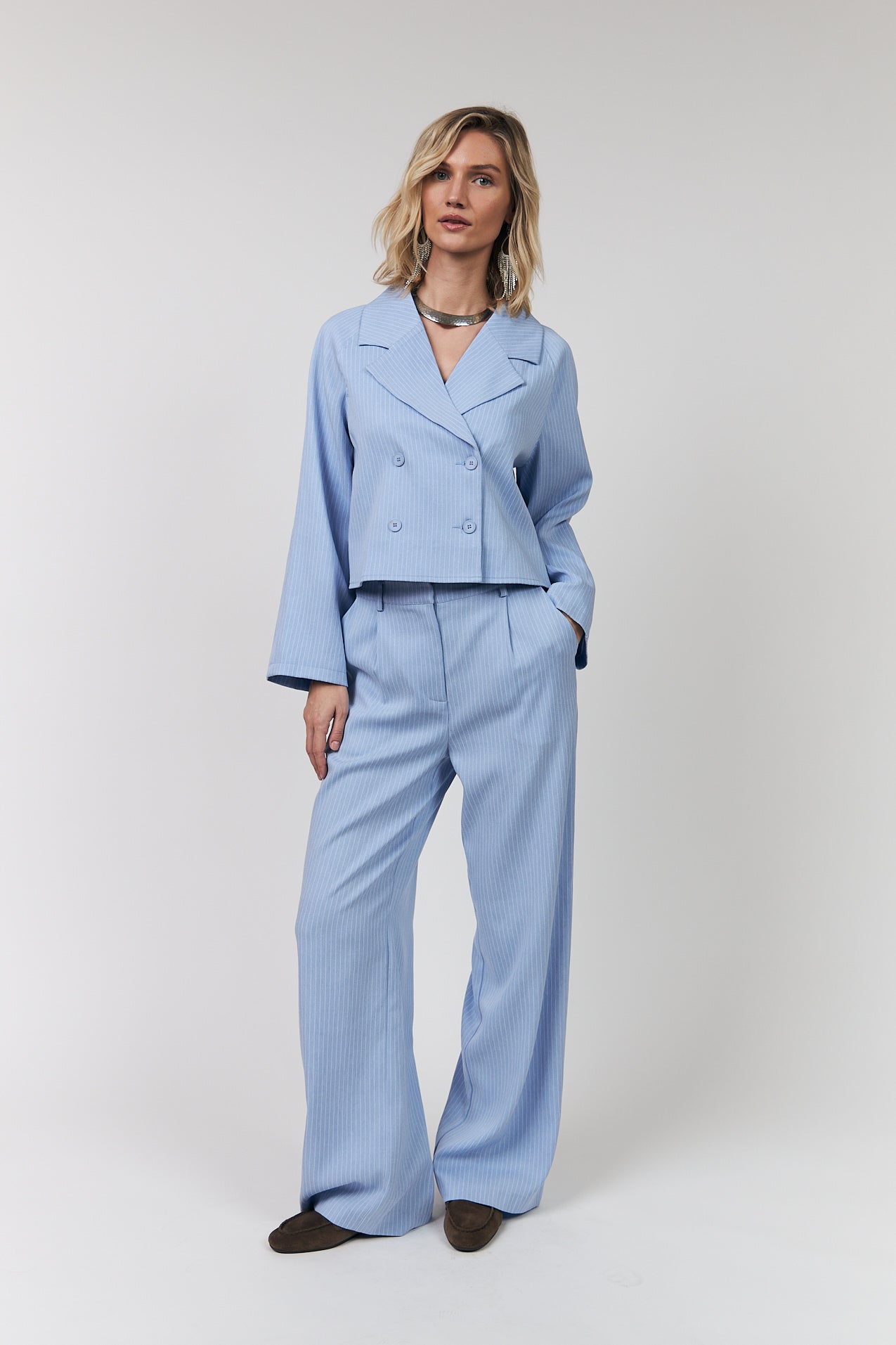 AmiriLL kort Jakke - Light Blue