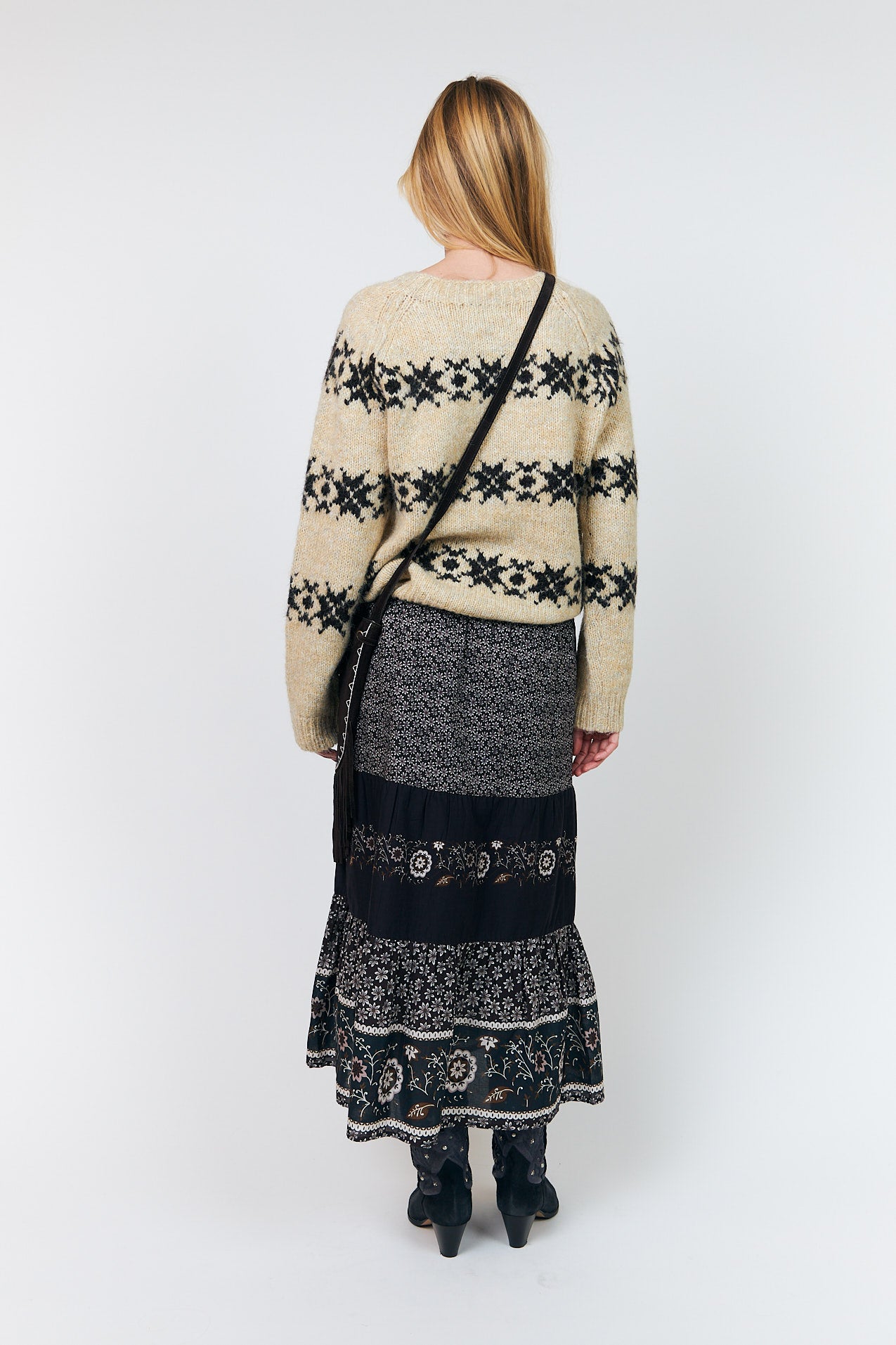 Lollys Laundry AmondLL Midi Nederdel Skirt Mørkebrun