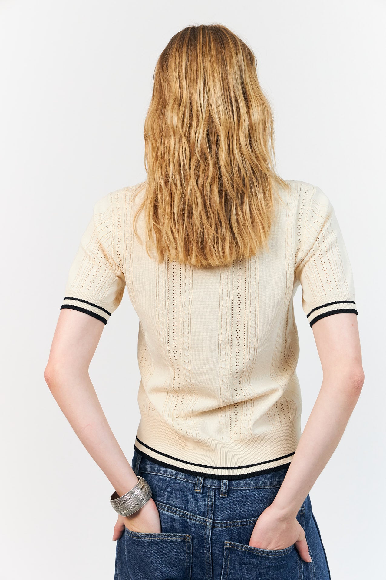 AndreaLL Strik Polo - Creme