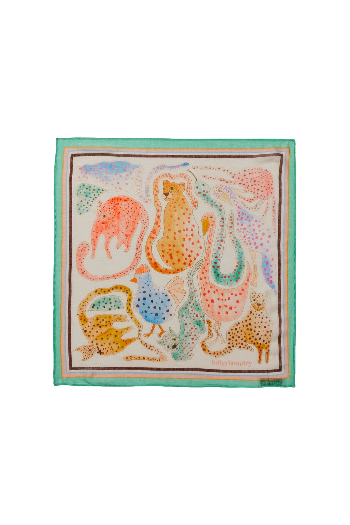 Lollys Laundry AnimalLL lille Tørklæde Scarf Multi