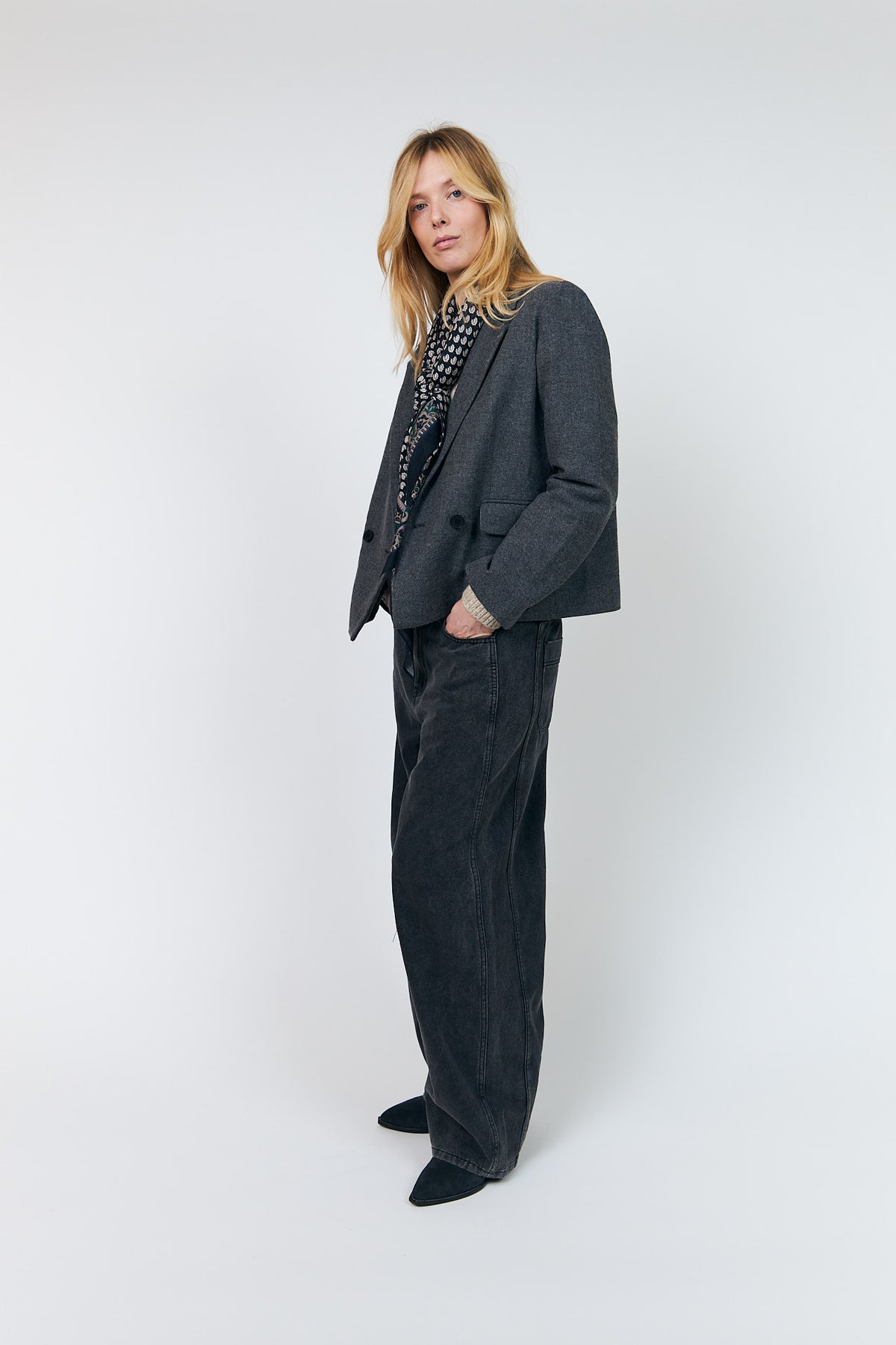 Lollys Laundry AntonellaLL kort Blazer Blazer Mørkegrå melange