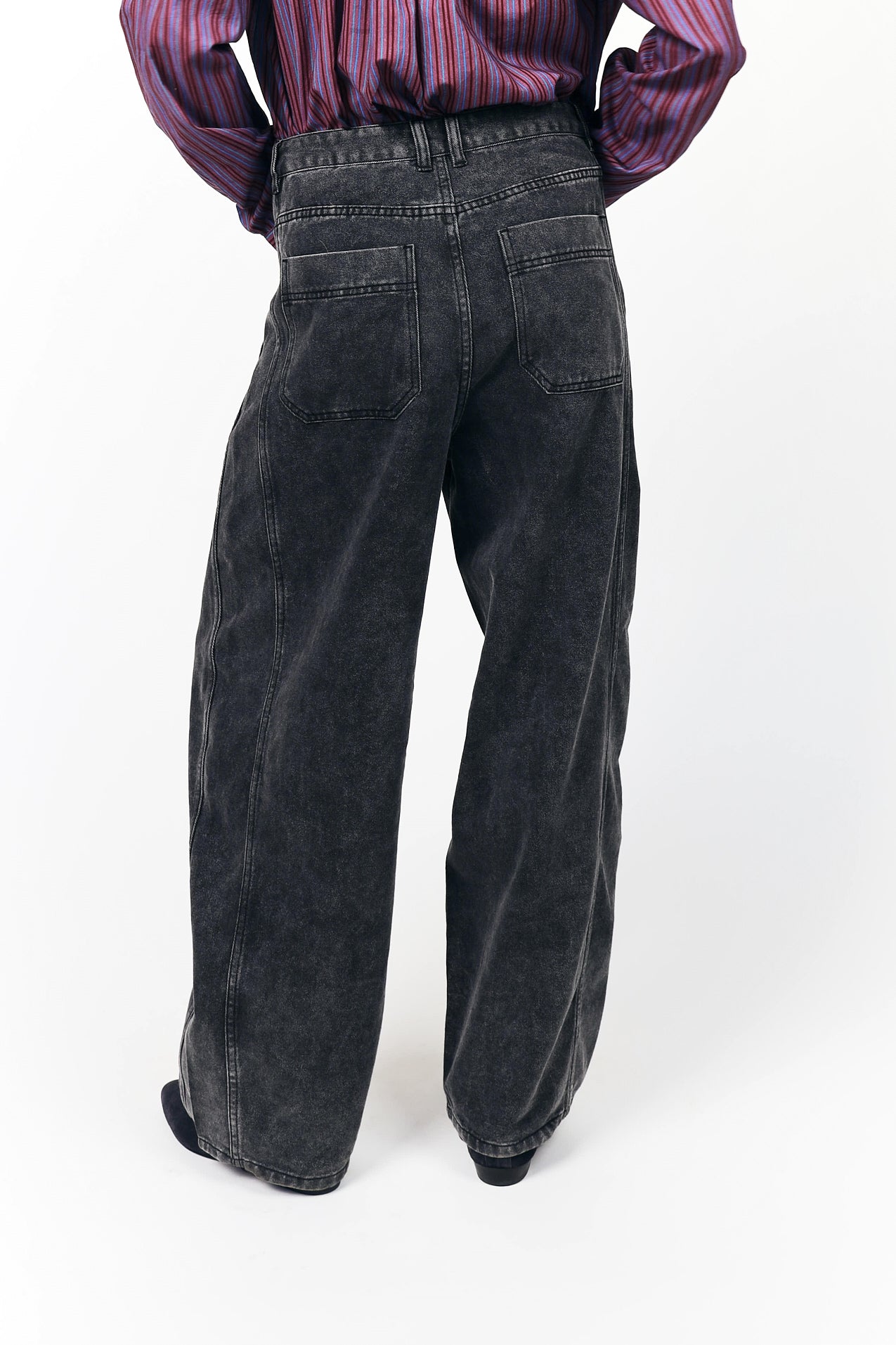 Lollys Laundry AvaLL Jeans Pants Vasket sort