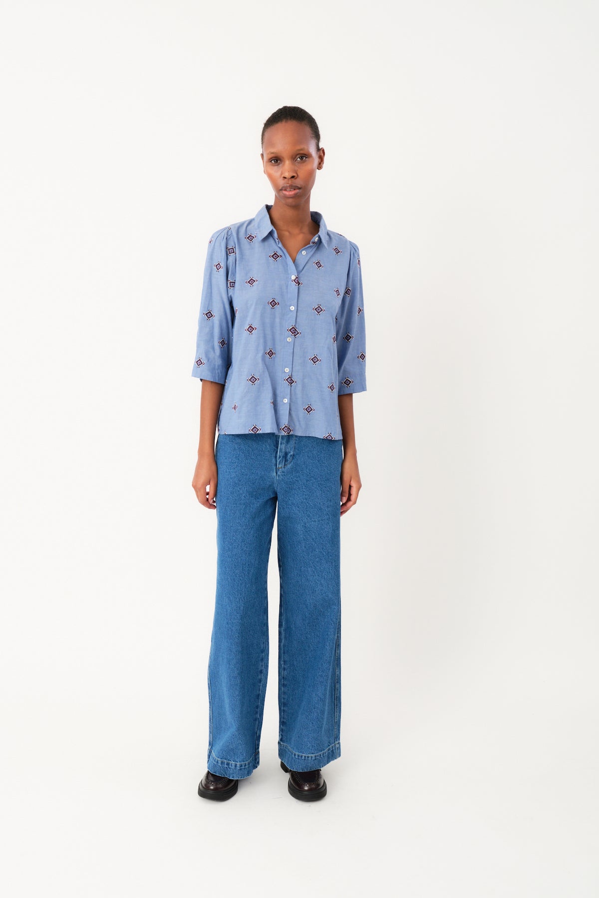 Lollys Laundry BonoLL Skjorte Shirt Lyseblå