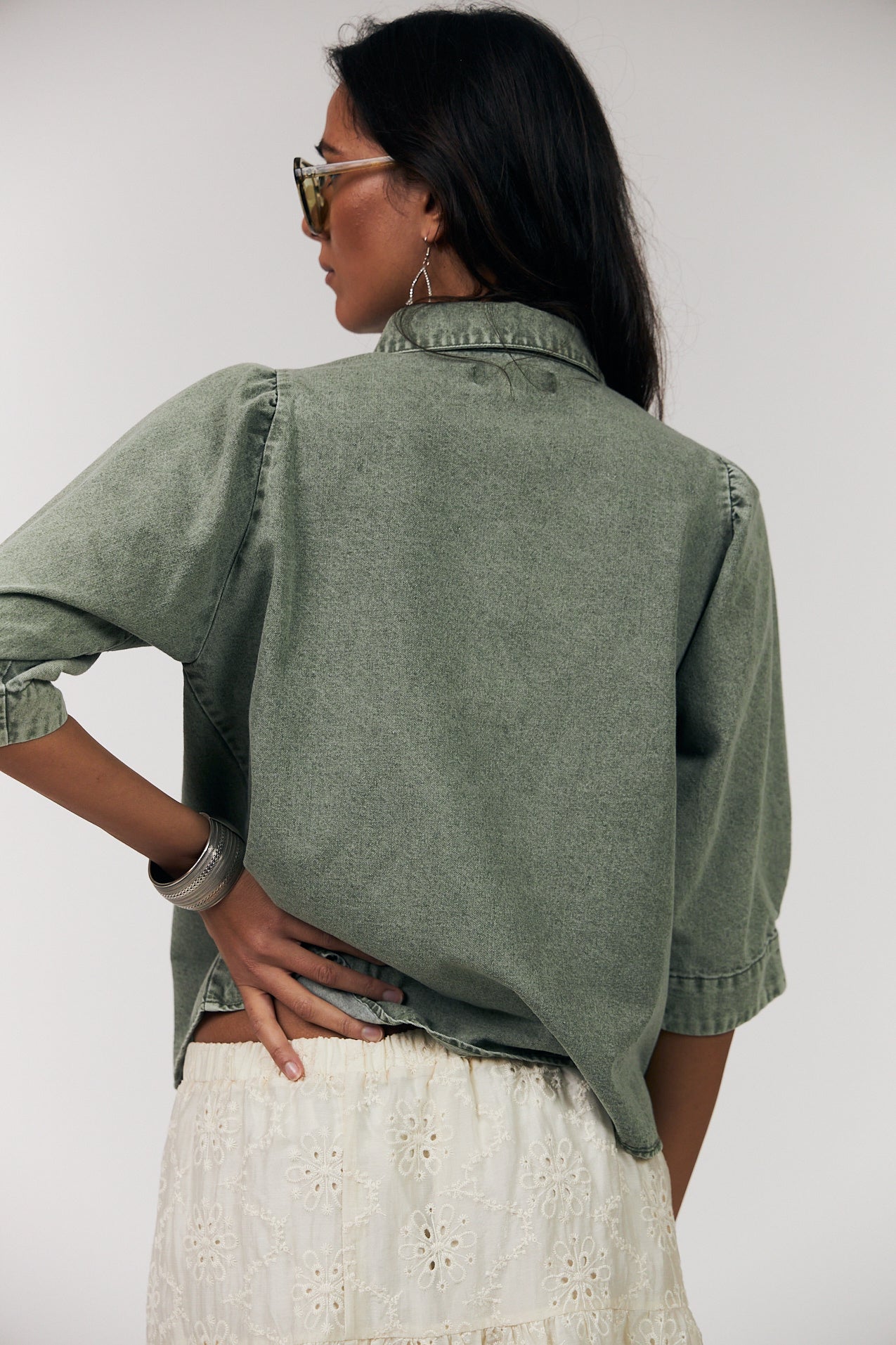 Lollys Laundry BonoLL Skjorte Shirt 49 49 Dusty Green