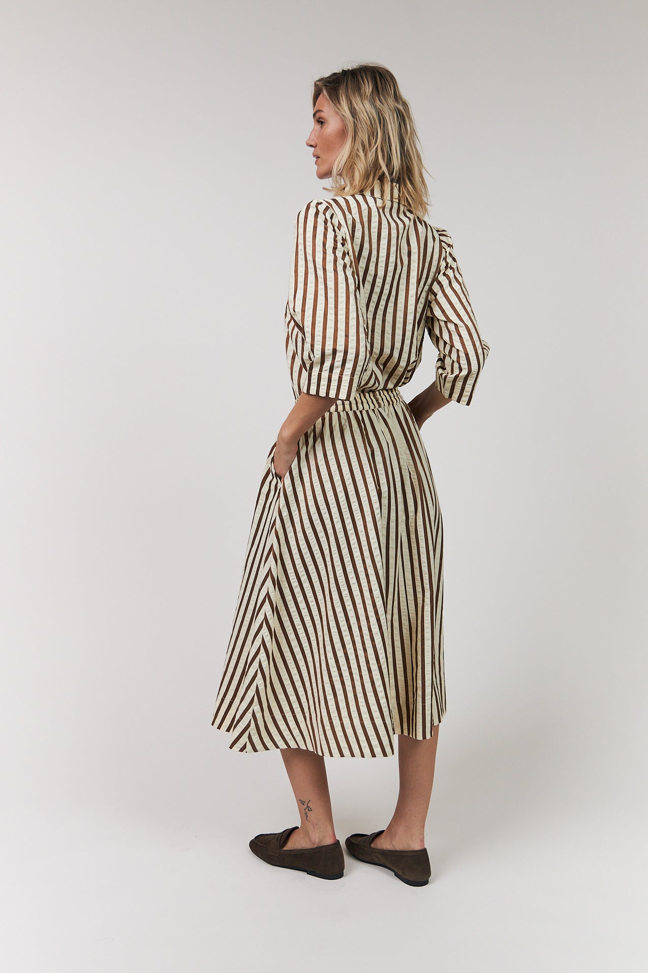 BristolLL Midi Nederdel - Dark Mokka