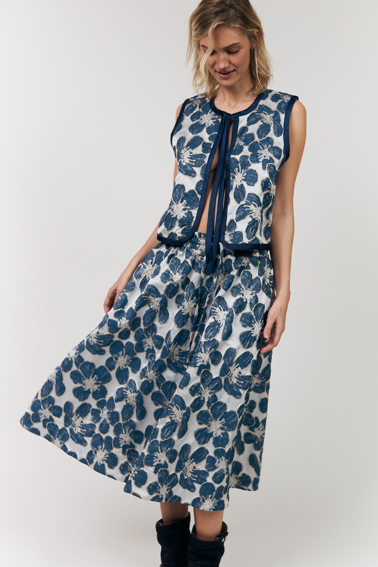 BristolLL Midi Nederdel - Blue