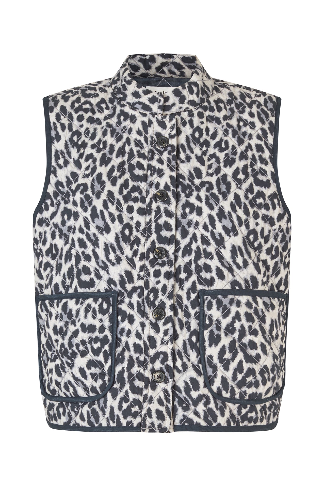 Corduroy Leopard Bow Casual Padded Vest