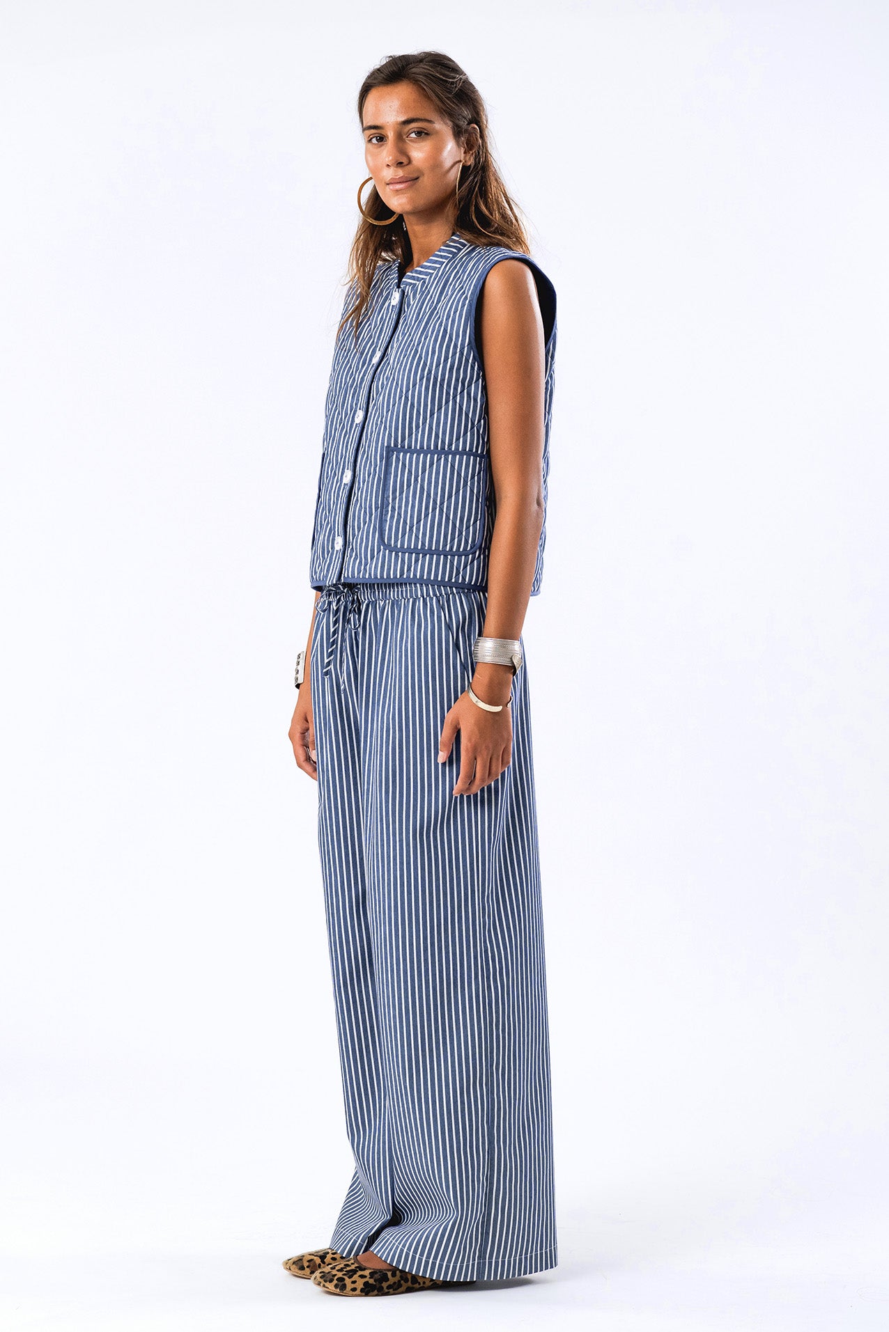 CairoLL Quilted Vest - Stripe