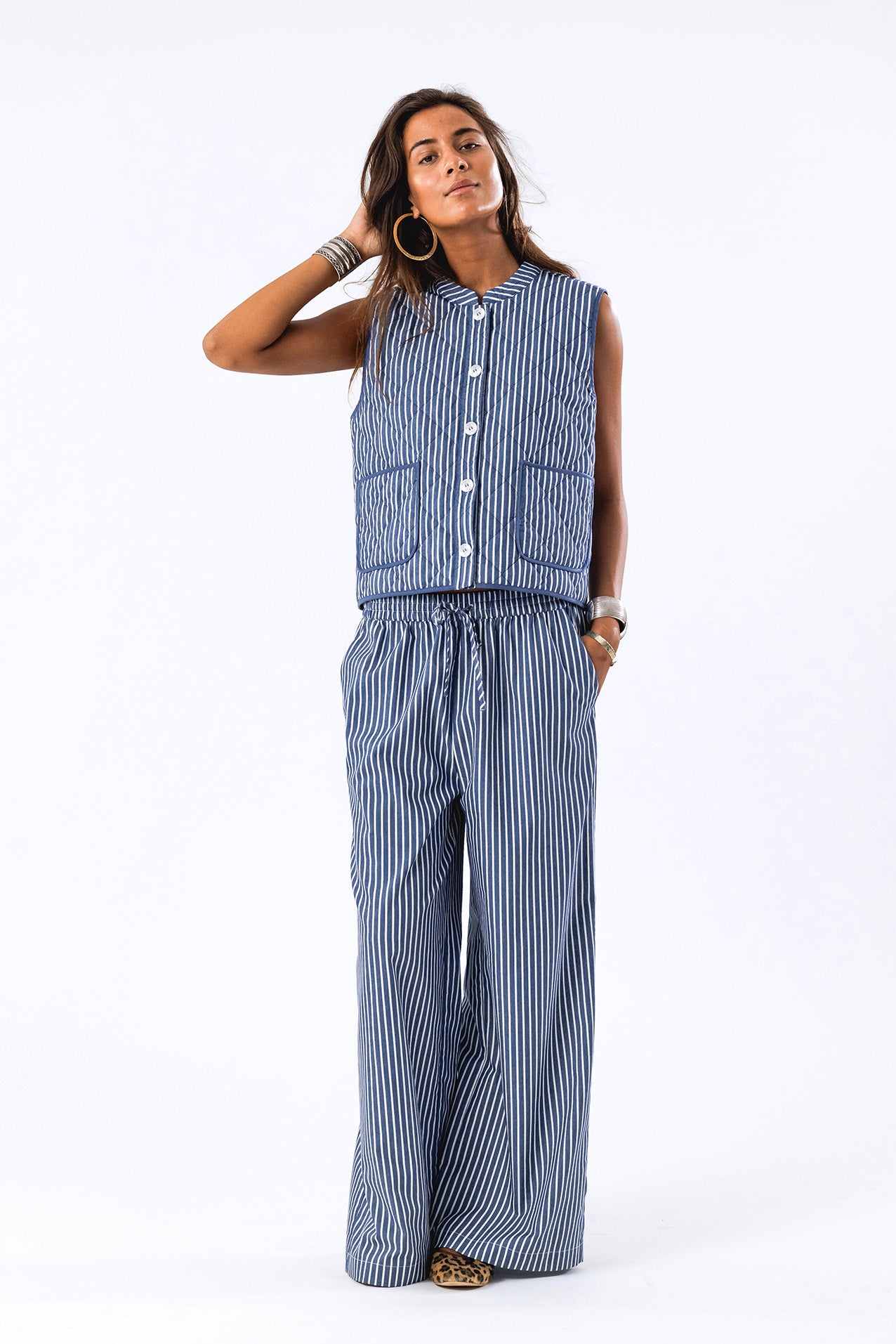 CairoLL Quilted Vest - Stripe