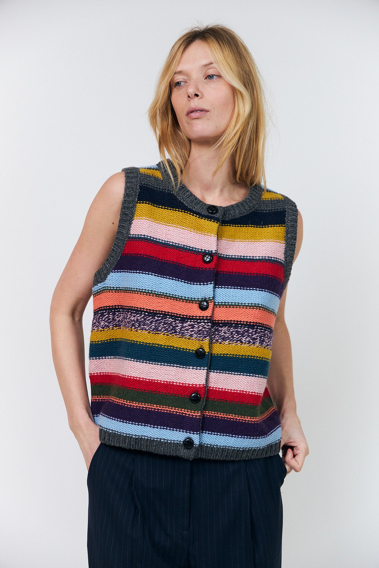 Lollys Laundry CaitLL Strikvest Vest Multi