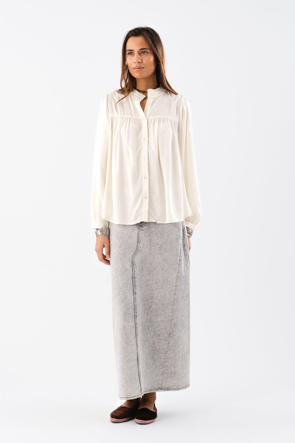 Lollys Laundry CaraLL Shirt LS Shirt Creme