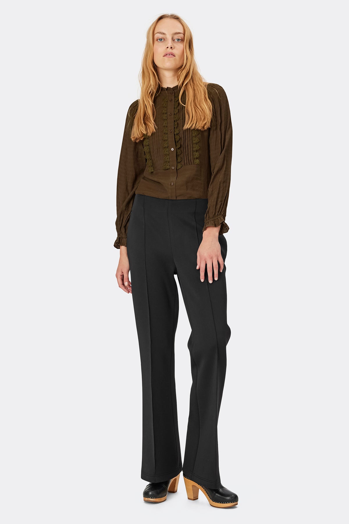 CaseyLL Flared Pants - Sort