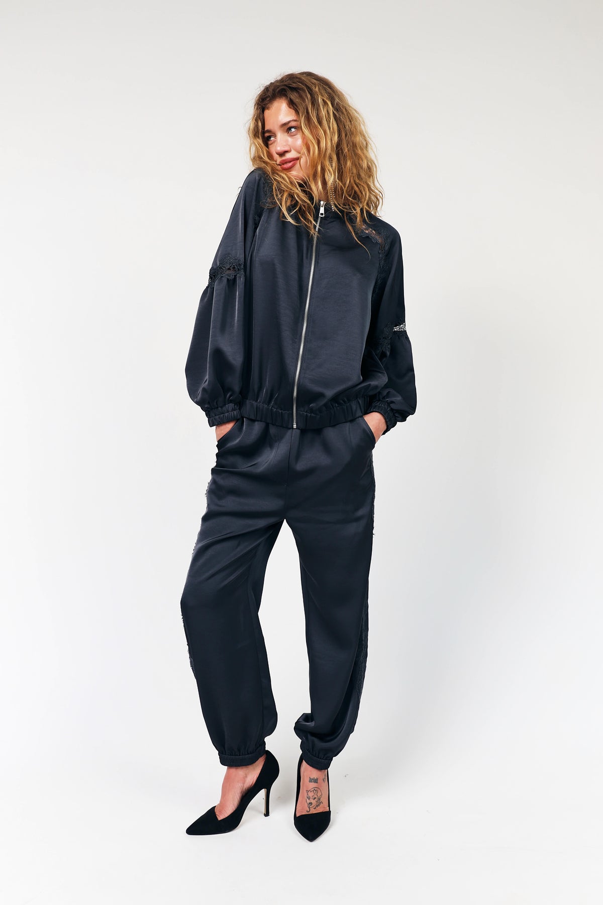 Lollys Laundry CatalinaLL Jakke Jacket Vasket sort