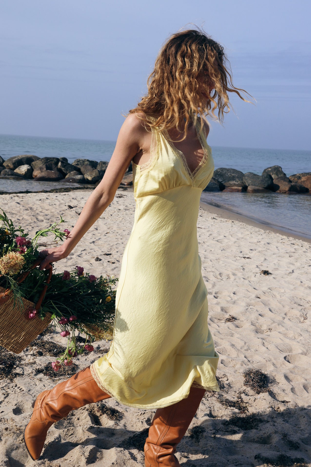 Lollys Laundry ClariLL Midi Kjole Dress Lysegul