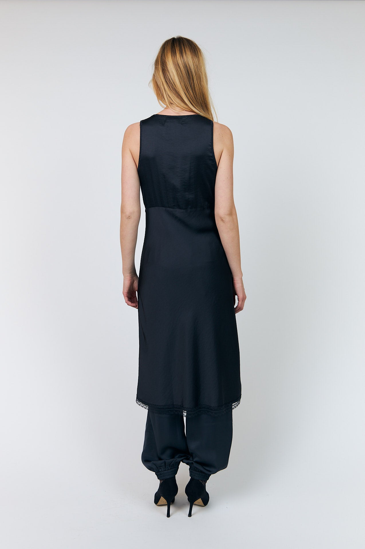 Lollys Laundry ClariLL Midi Kjole Dress Vasket sort