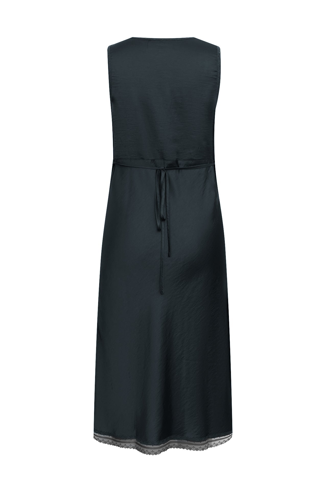 Lollys Laundry ClariLL Midi Kjole Dress Vasket sort