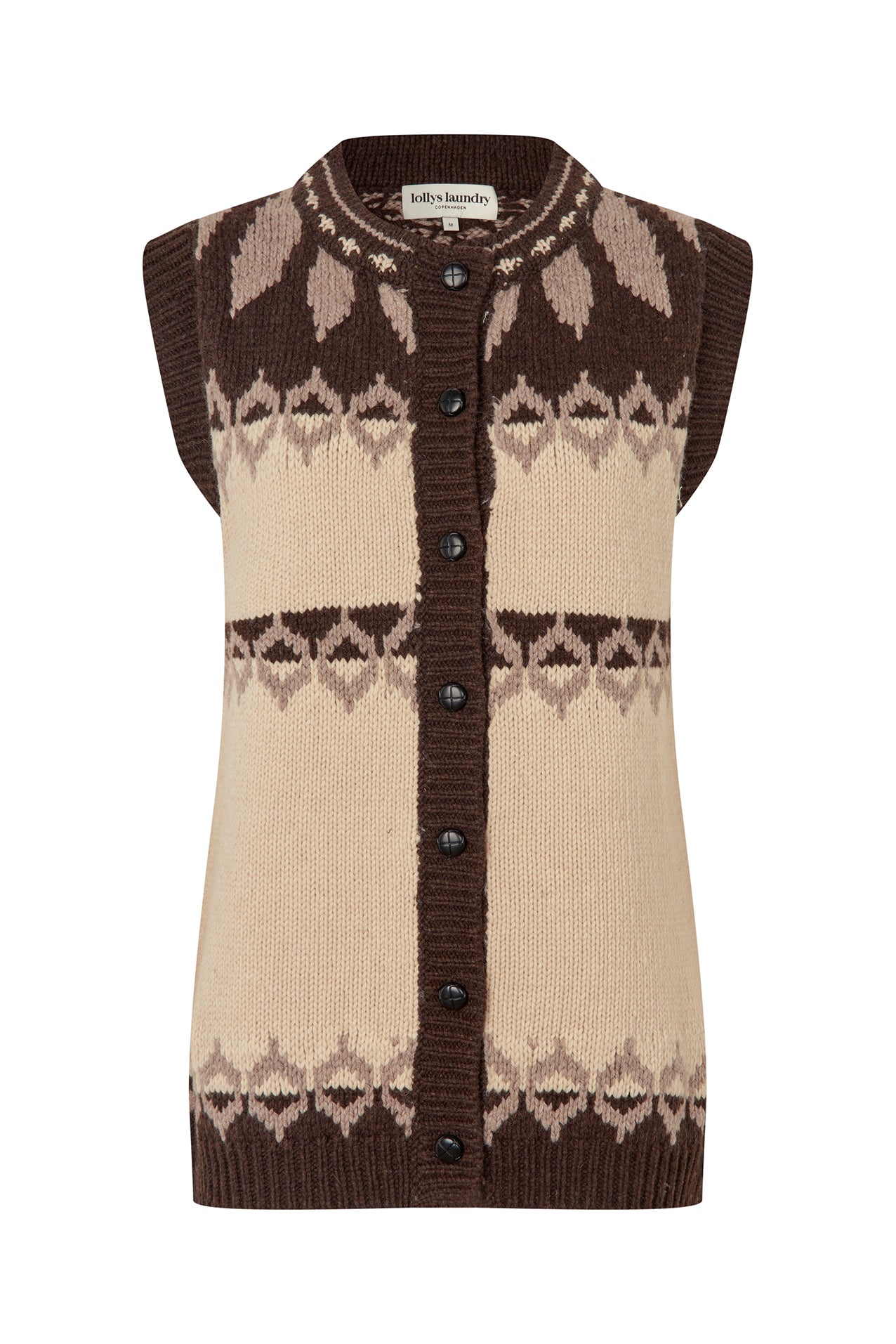 Lollys Laundry CleoLL Strikvest Vest Creme