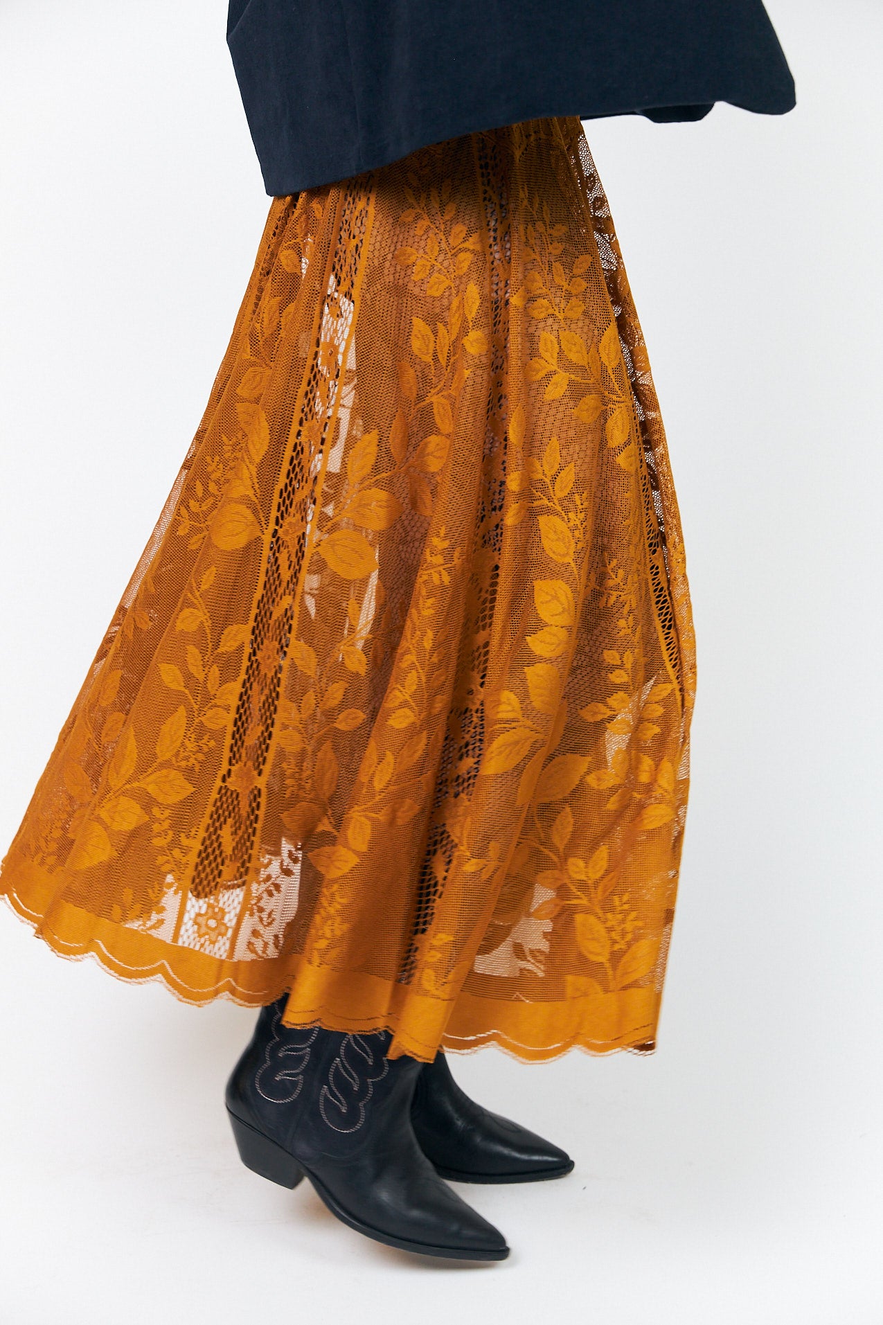 Lollys Laundry CollinL Maxi Nederdel Skirt Rustbrun