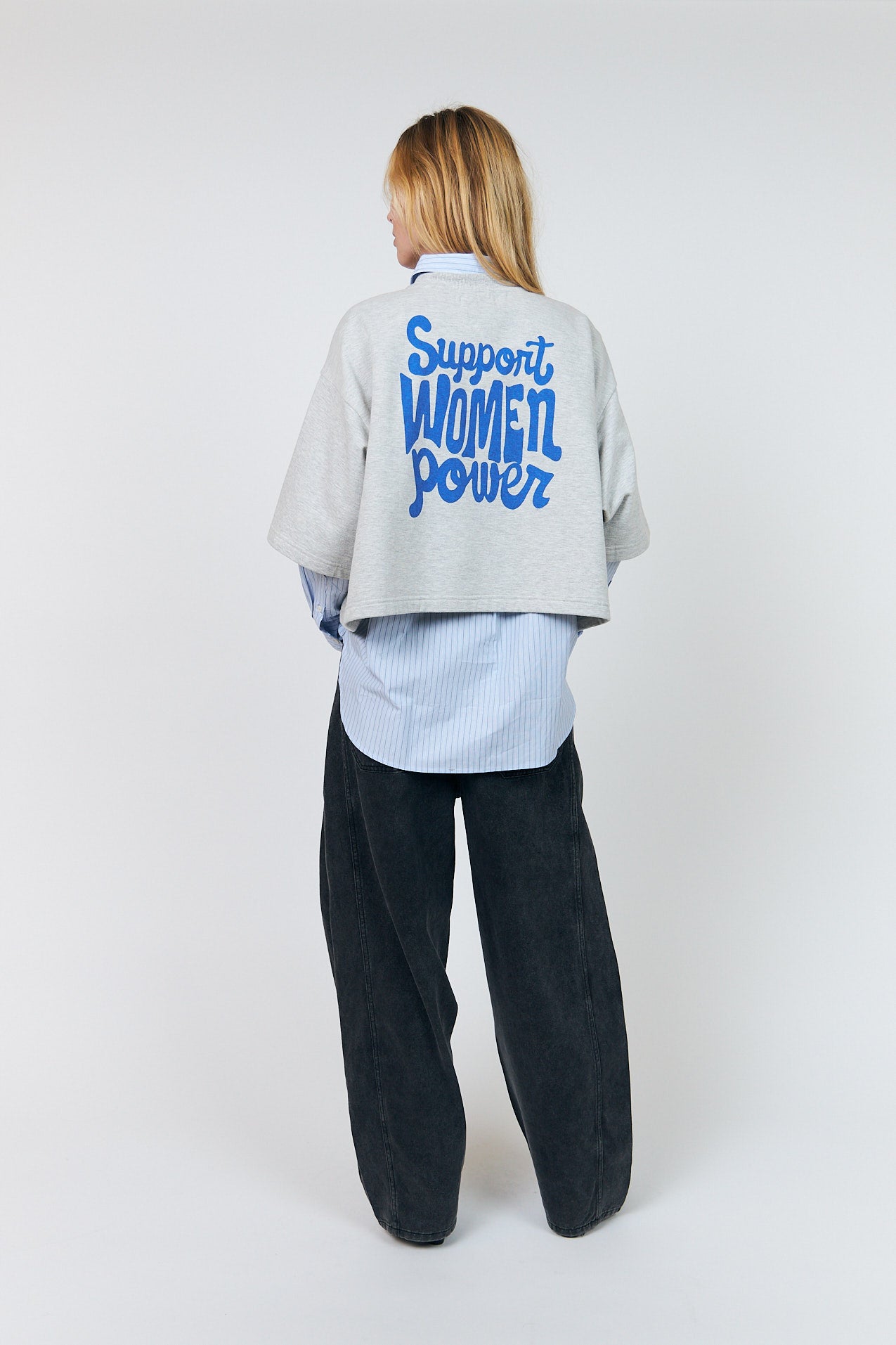 Lollys Laundry DanLL Boxy Sweatshirt Sweatshirt Lysegrå Melange