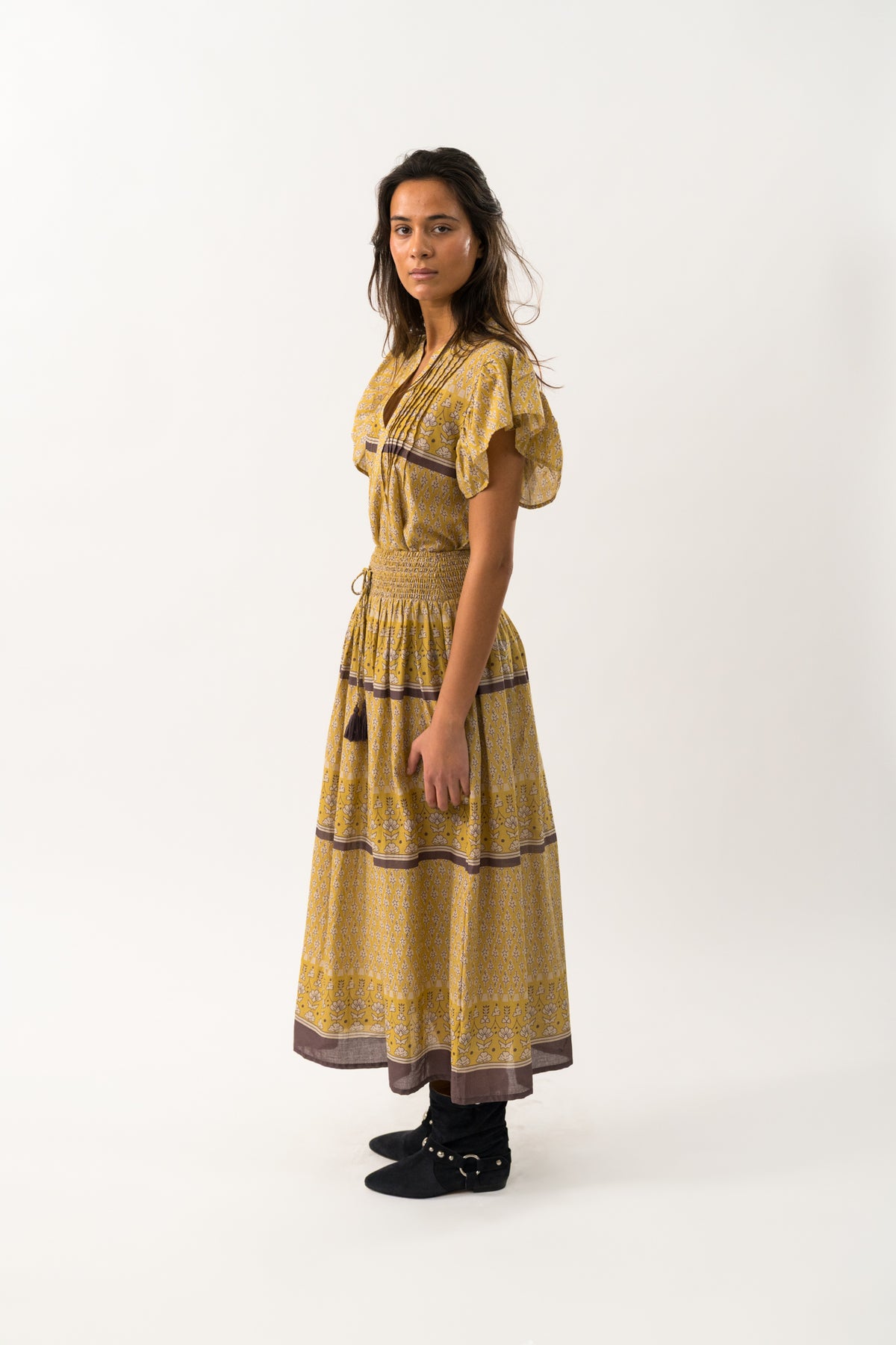 Lollys Laundry DiamondLL Maxi Nederdel Skirt Honninggul