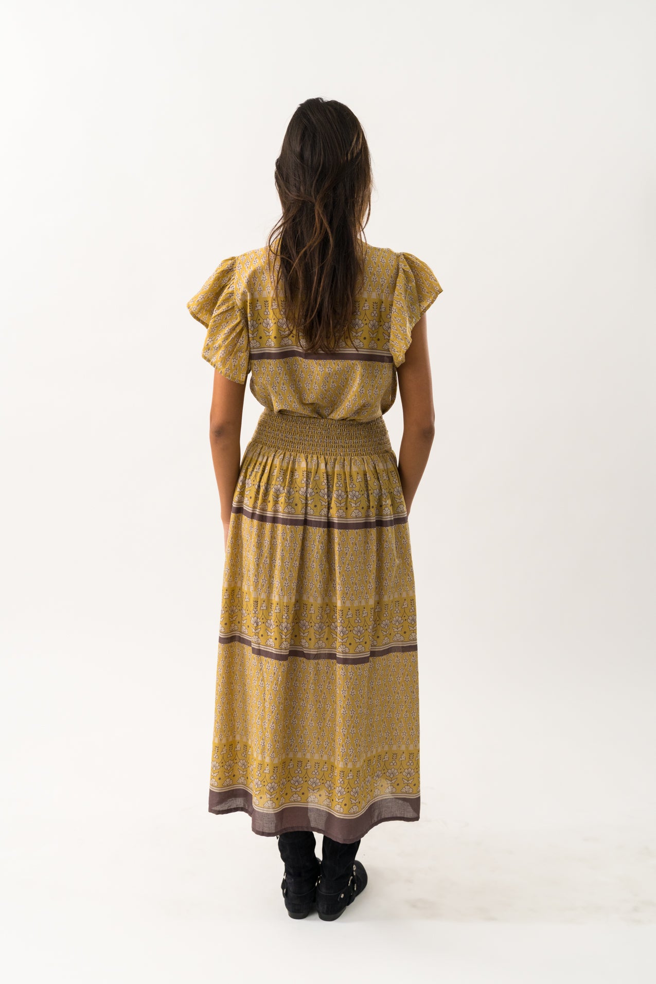 DiamondLL Maxi Nederdel - Mustard