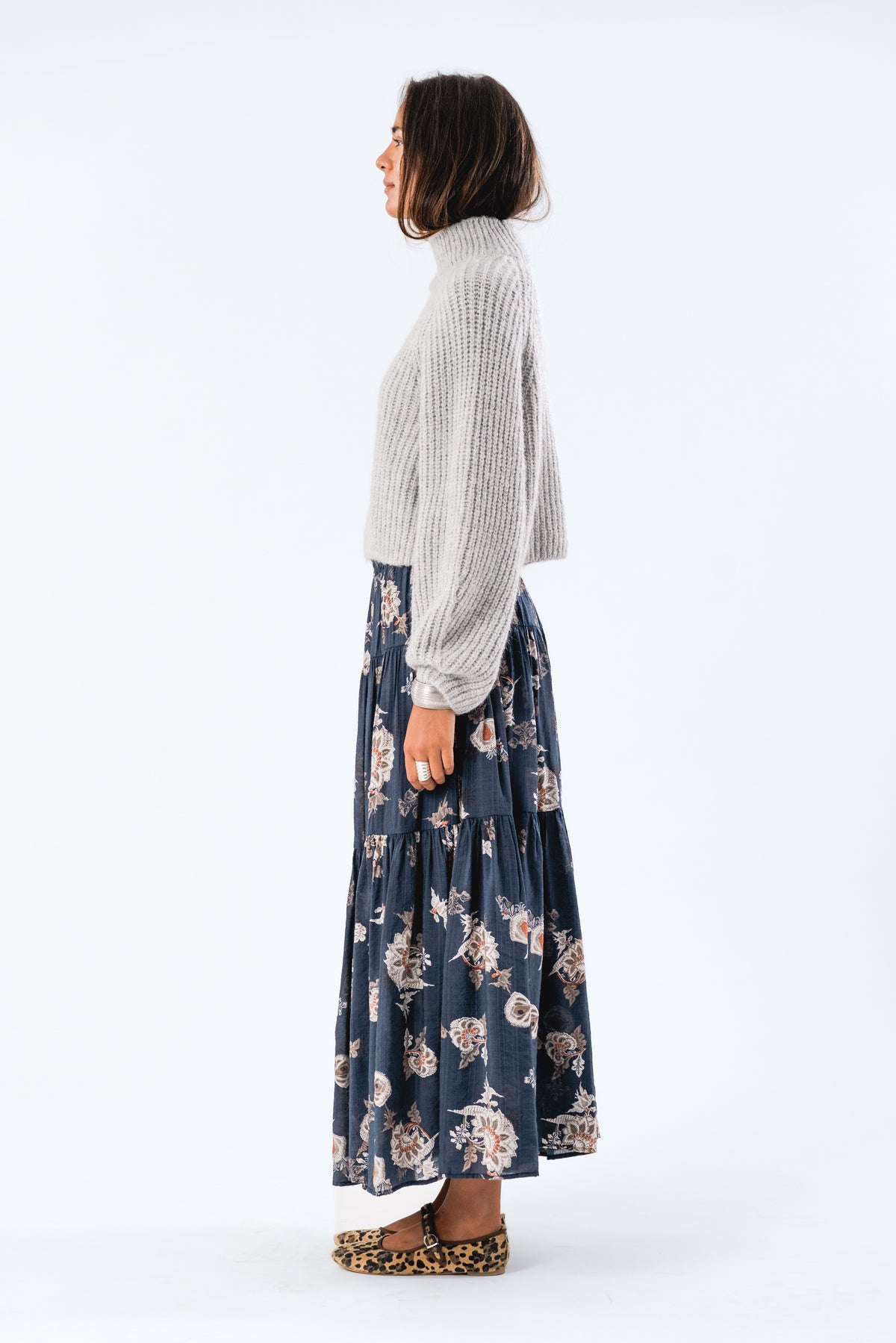 Lollys Laundry ElioLL Knit Jumper LS Jumper Lysegrå Melange