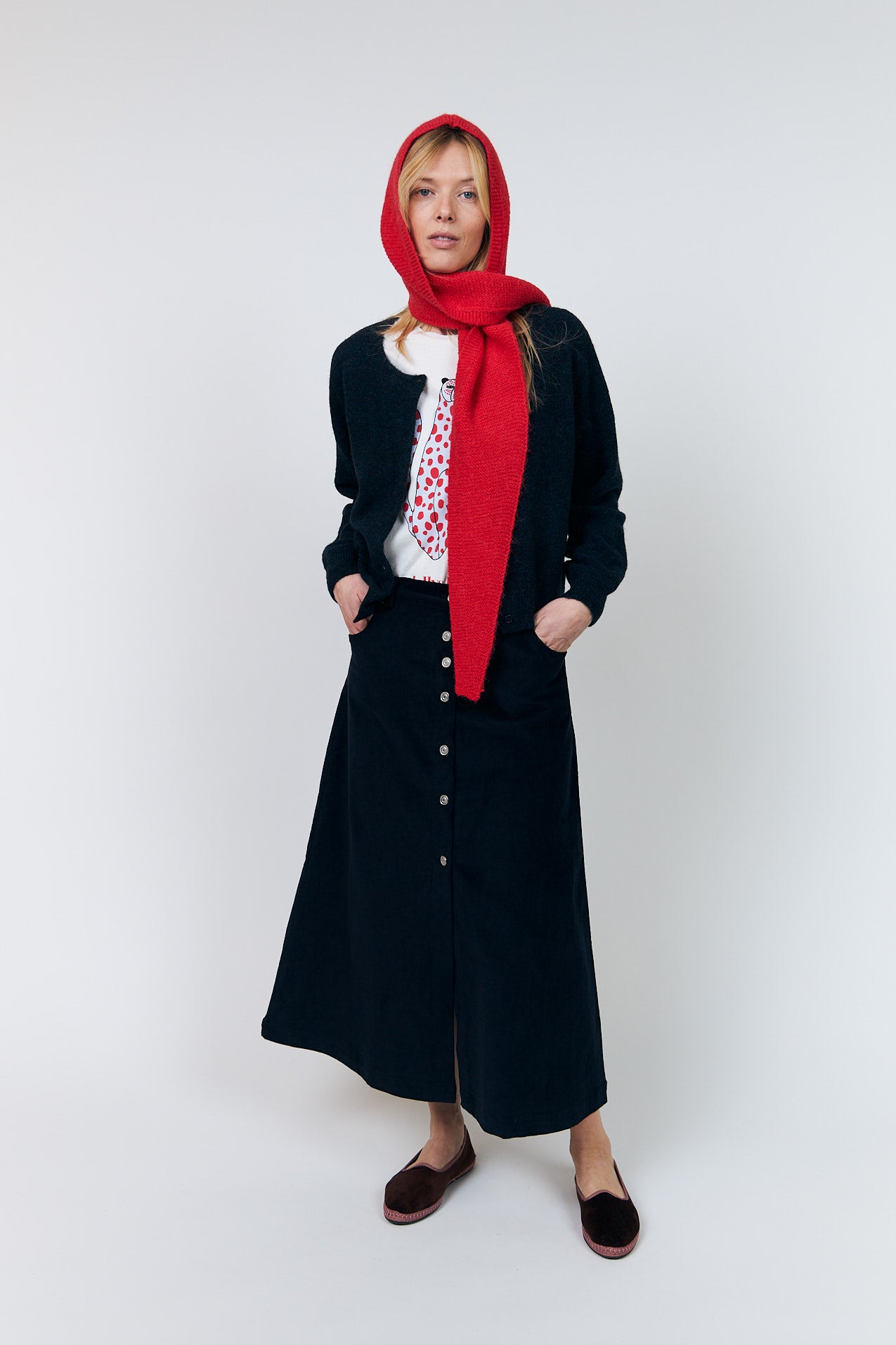 Lollys Laundry EliseLL Strik Hood Hat Rød