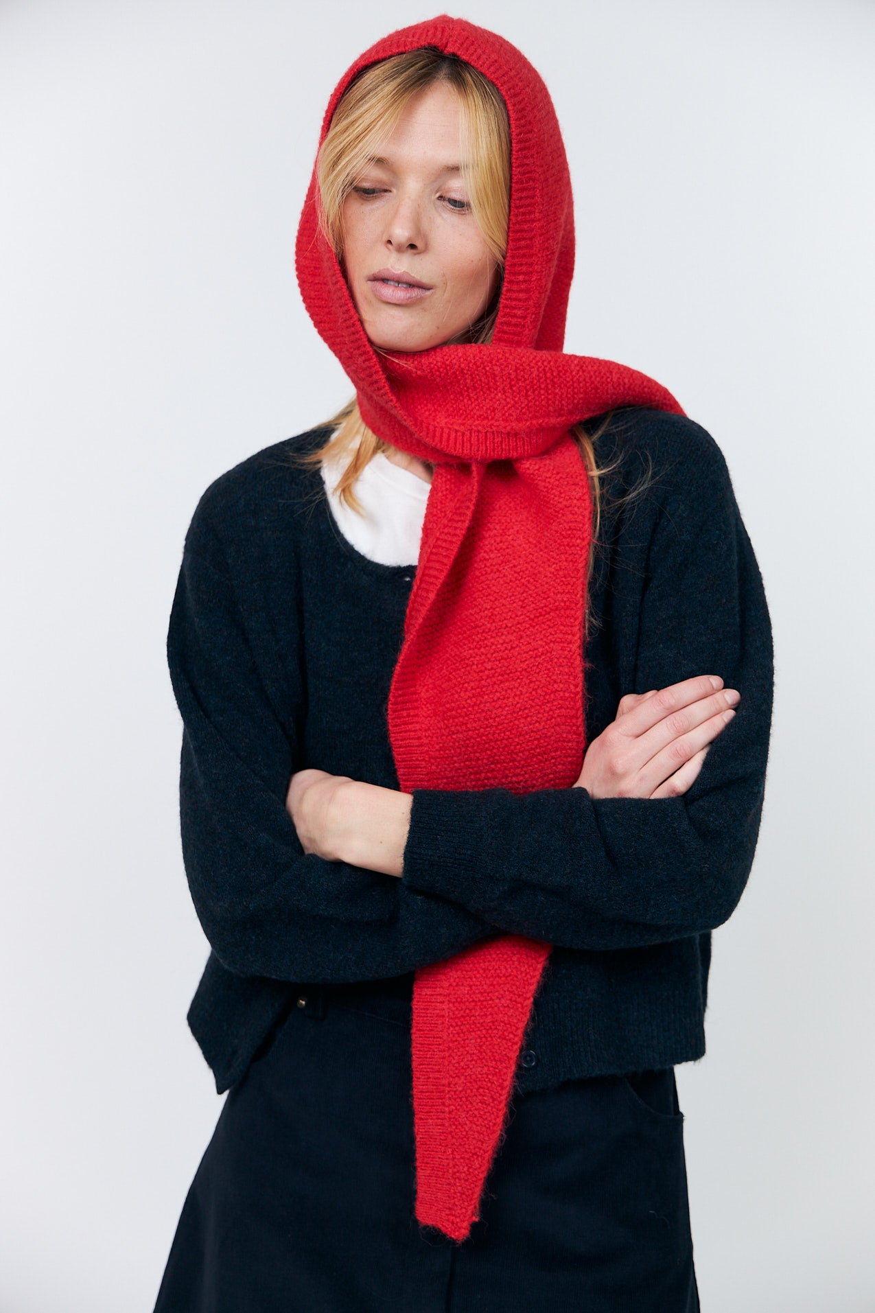 Lollys Laundry EliseLL Strik Hood Hat Rød