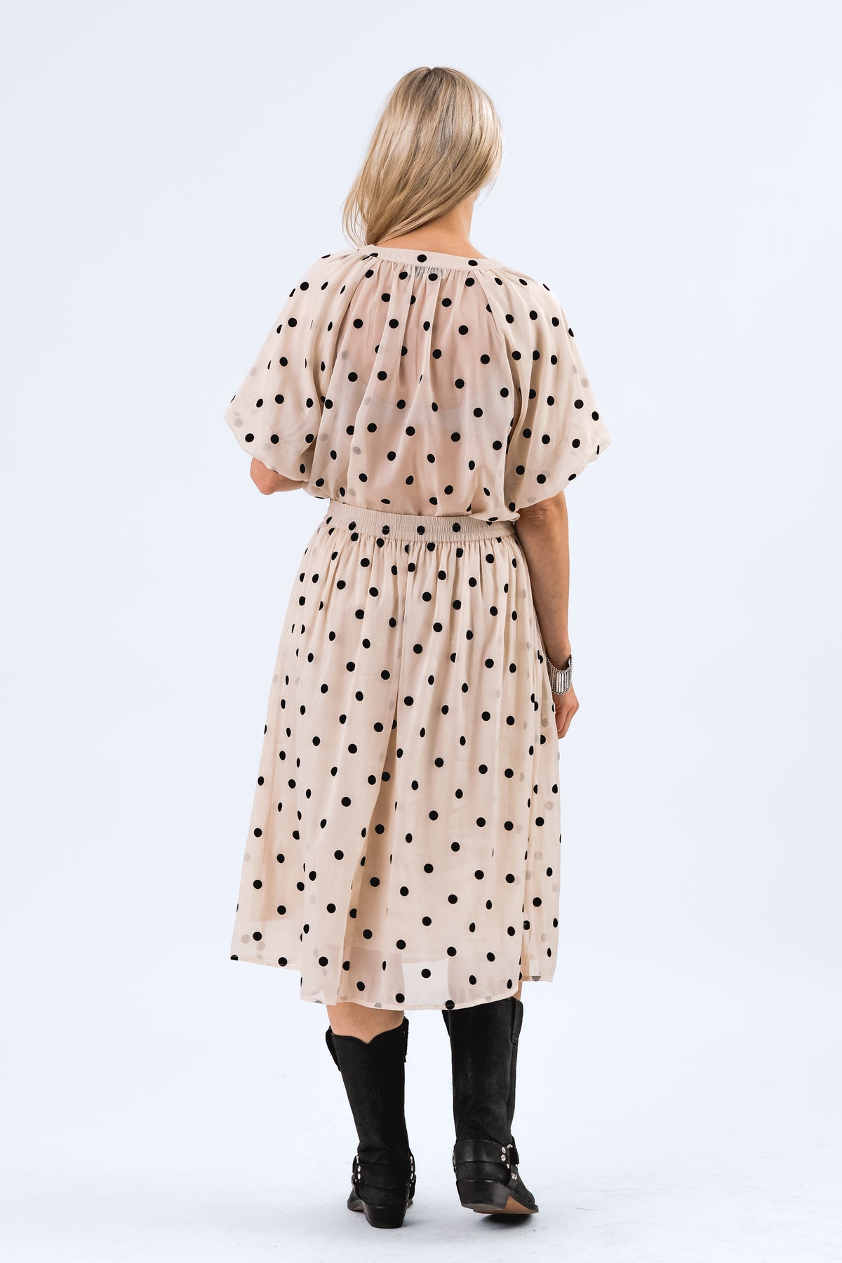 EllaLL Midi Nederdel - Creme