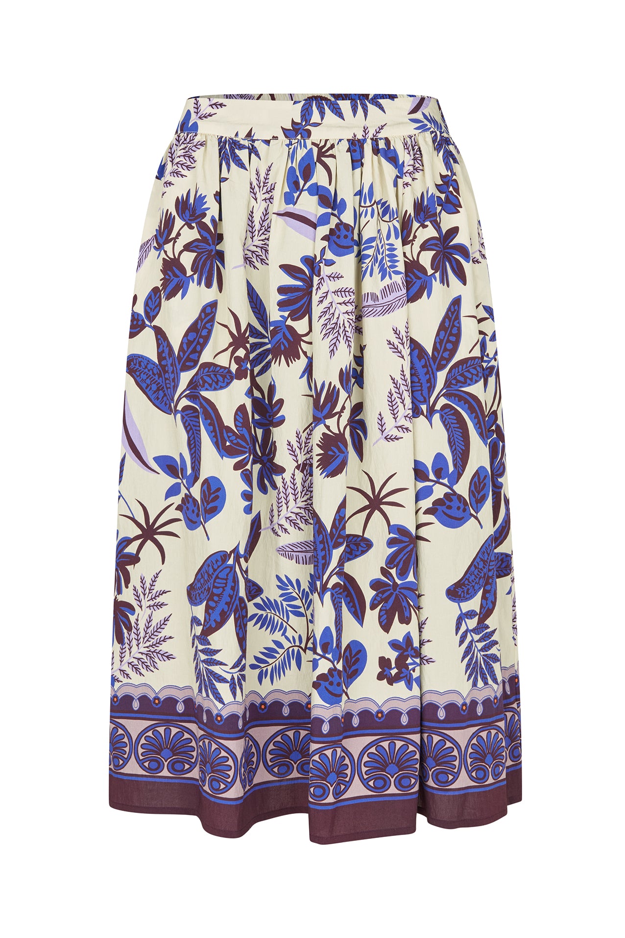 EllaLL Midi Nederdel - Flower Print
