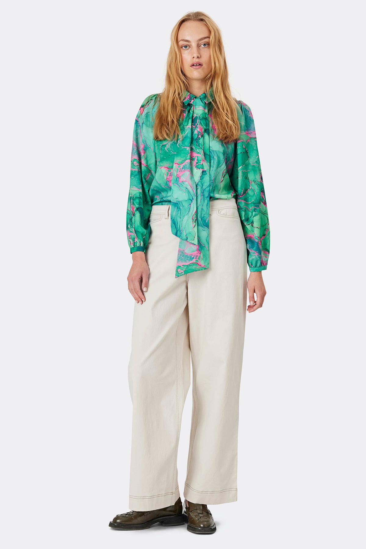 Lollys Laundry EllieLL Shirt LS Shirt Grøn