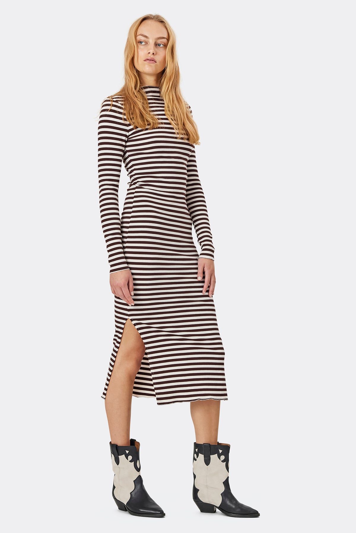 Lollys Laundry EmeraldLL Maxi Dress LS Dress Chokoladebrun