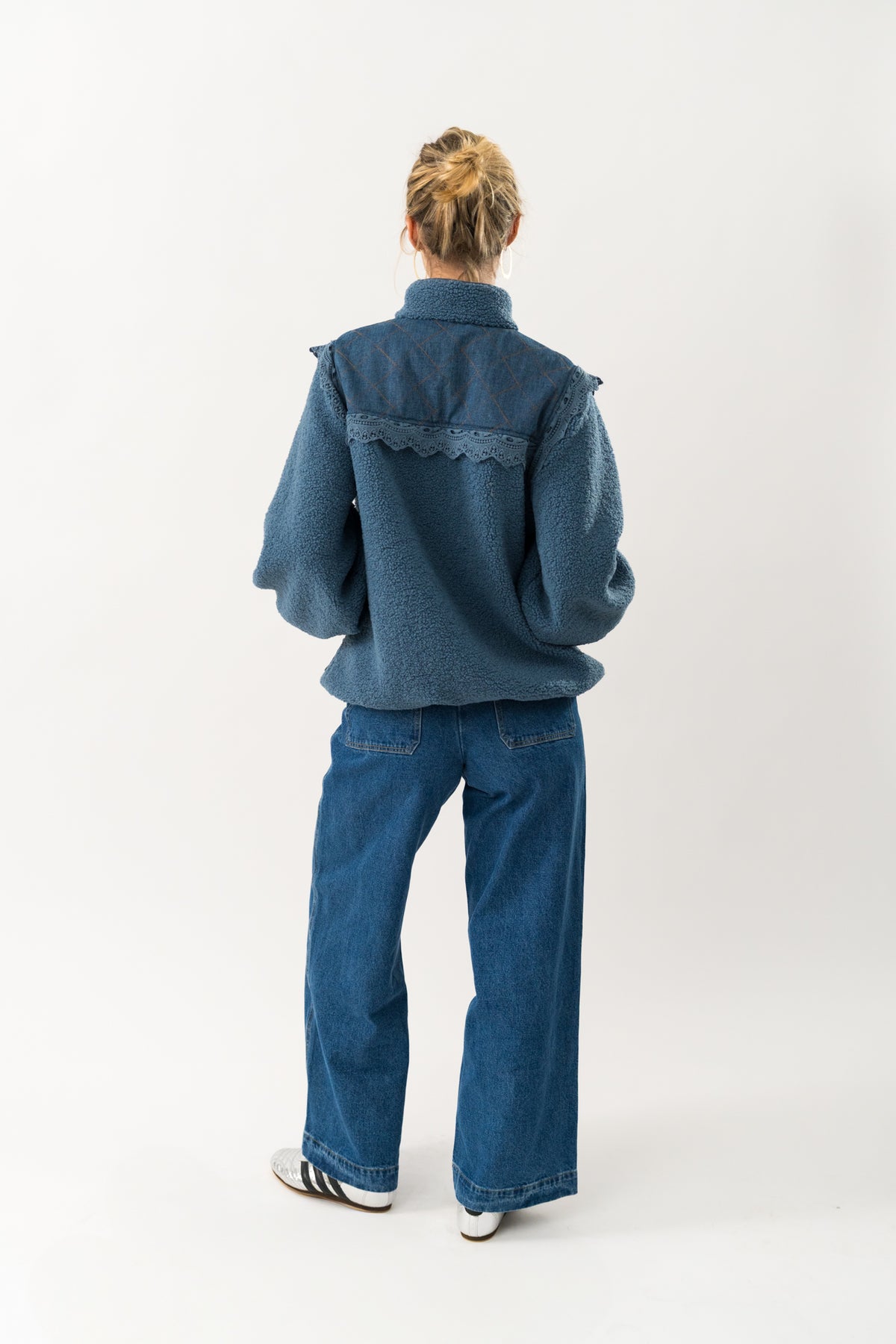 Lollys Laundry FalLL Teddyjakke Outerwear Dæmpet blå