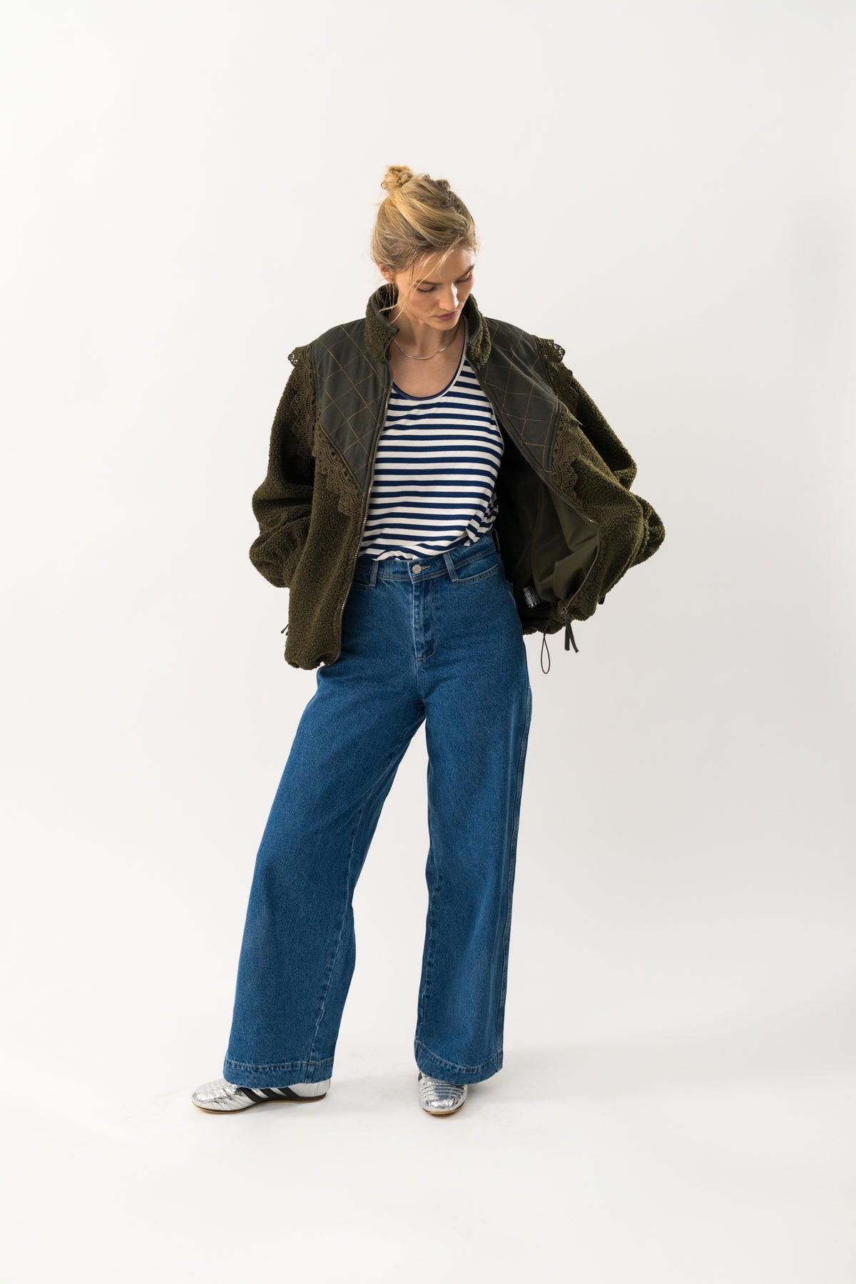 Lollys Laundry FalLL Teddyjakke Outerwear Mørkegrøn