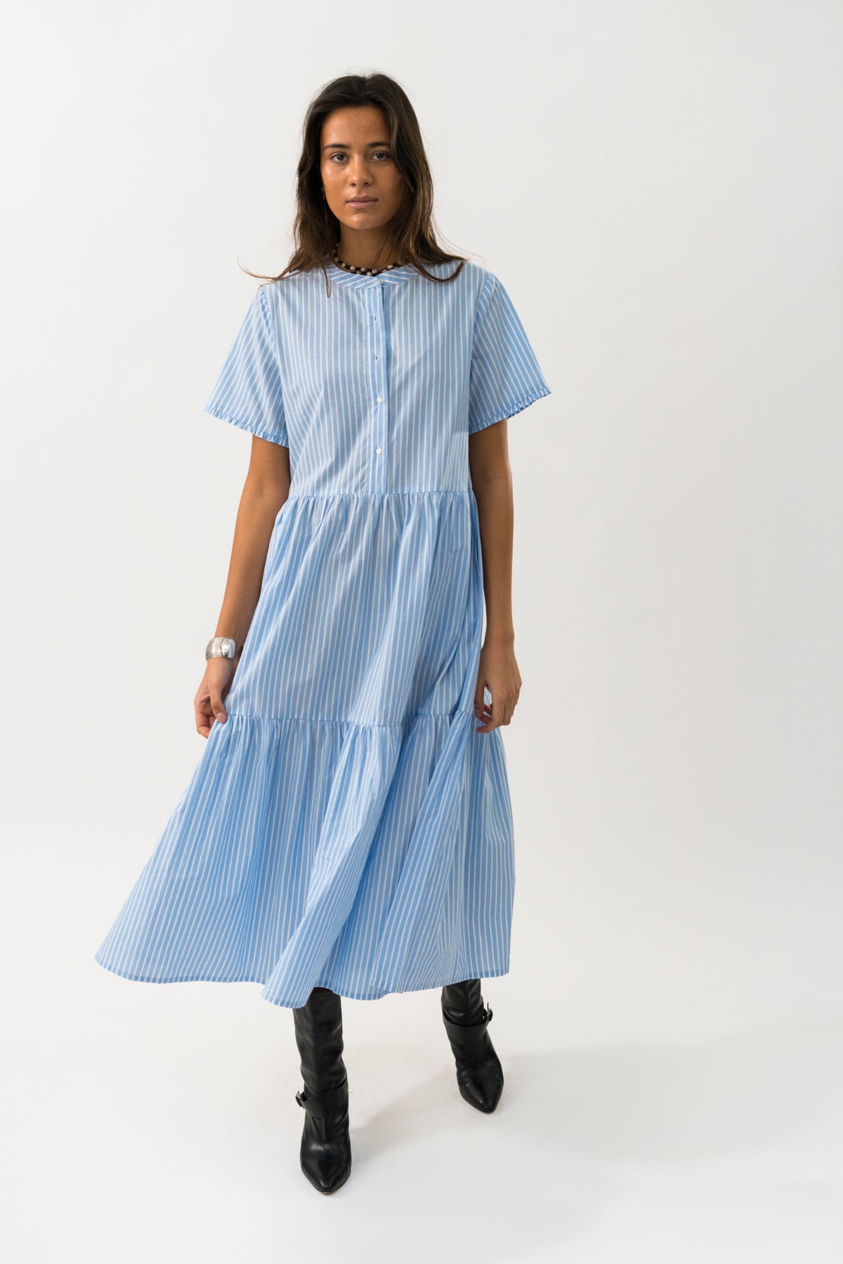 Lollys Laundry FieLL Midi Kjole Dress Striber