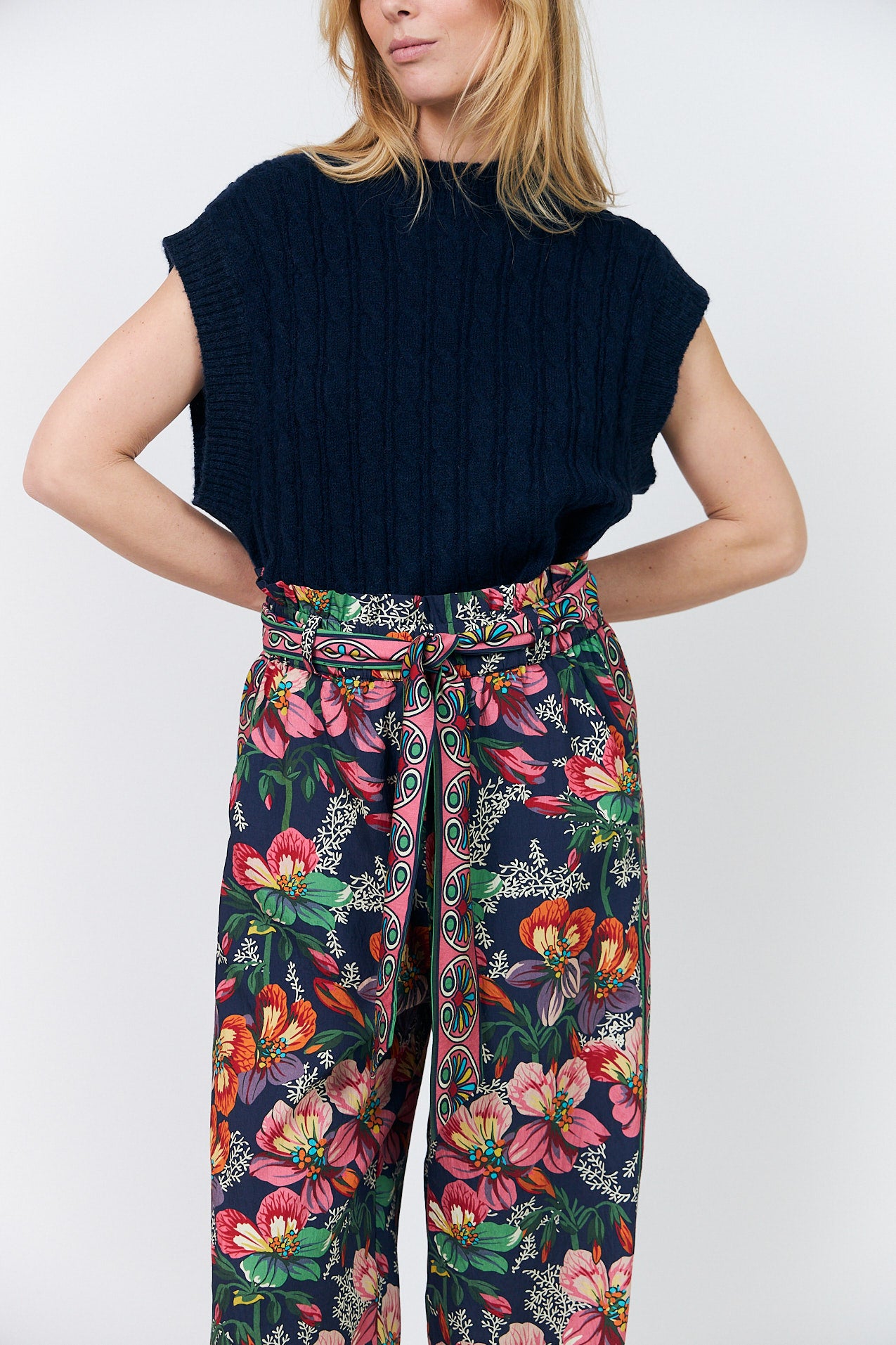 Lollys Laundry FinnLL Knit Vest Vest Navy