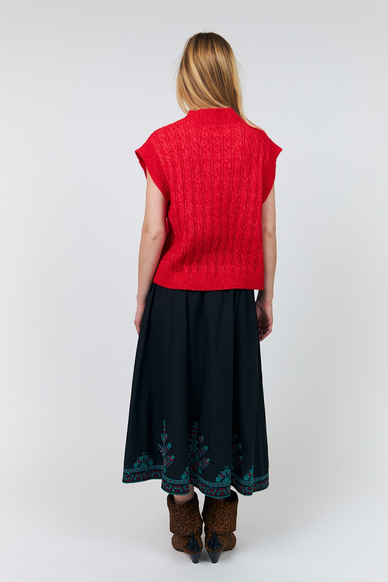 Lollys Laundry FinnLL Knit Vest Vest Rød