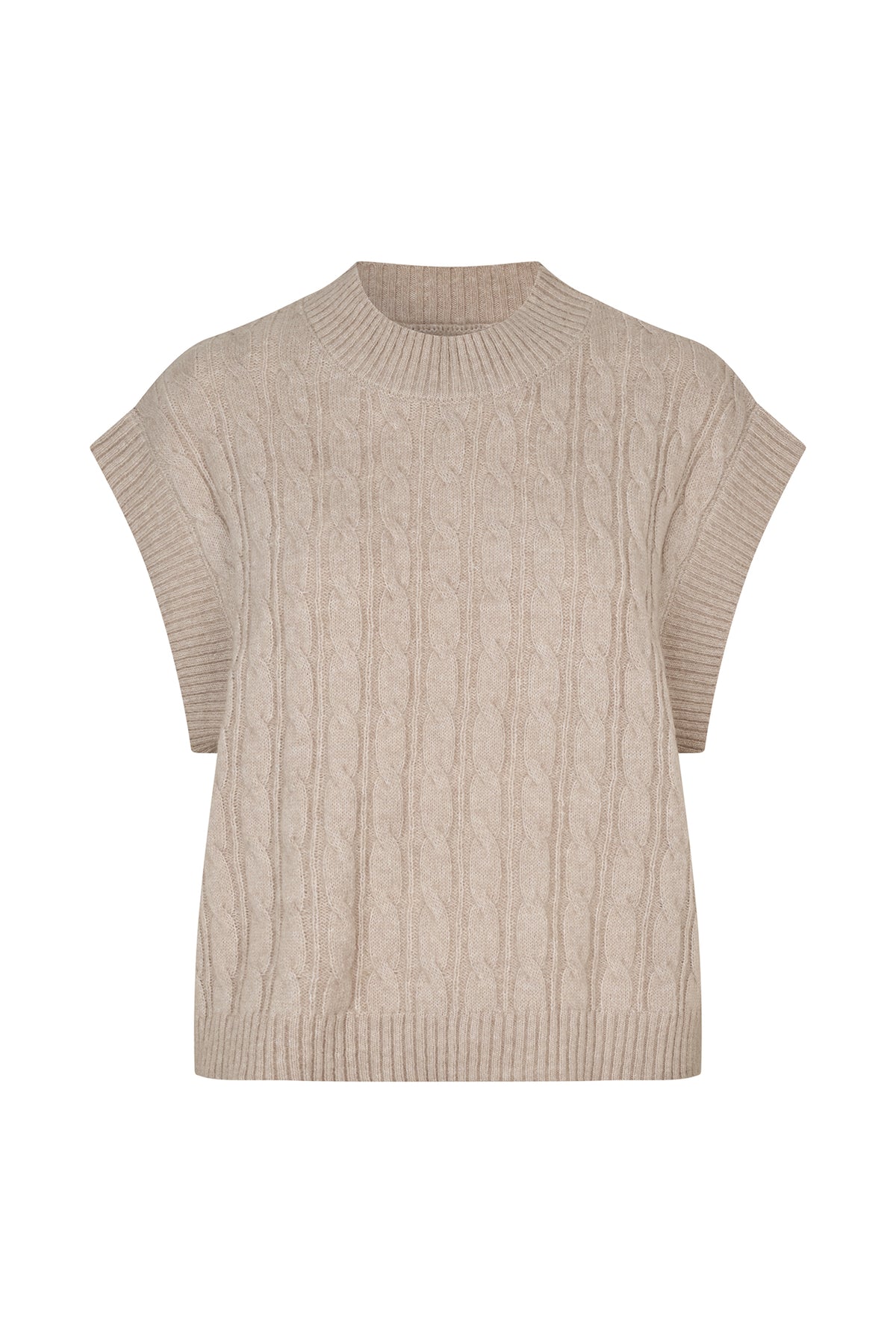 Lollys Laundry FinnLL Strik Vest Vest 08 Beige