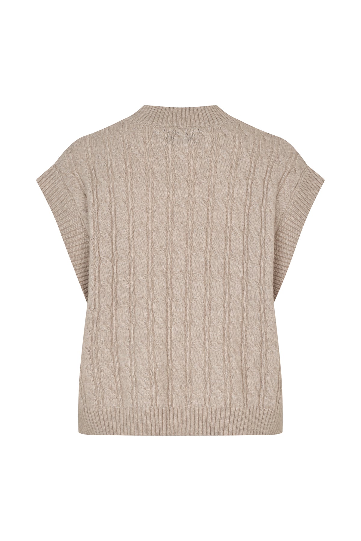 Lollys Laundry FinnLL Strik Vest Vest 08 Beige