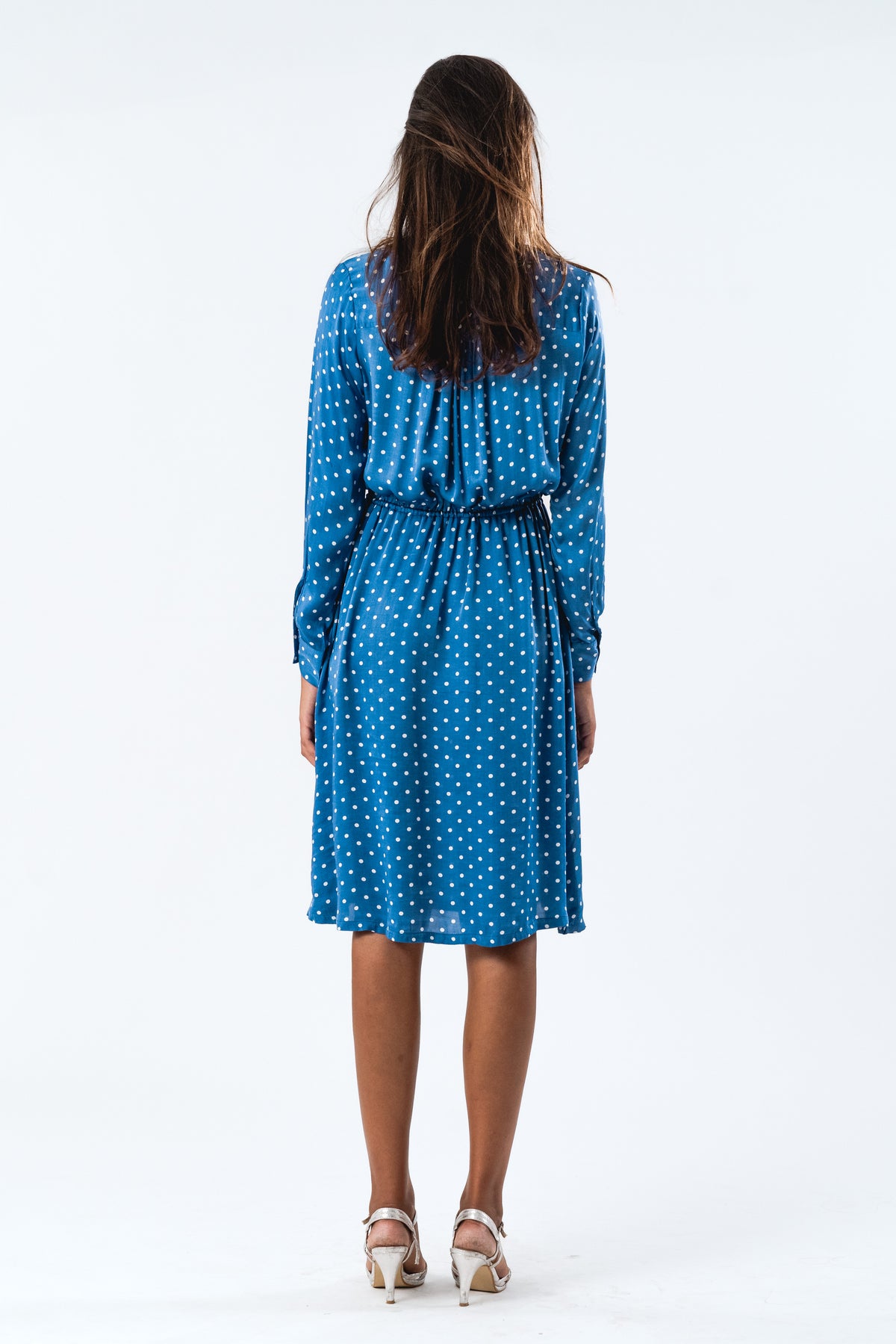 Lollys Laundry FionaLL Midi Dress LS Dress Dot print