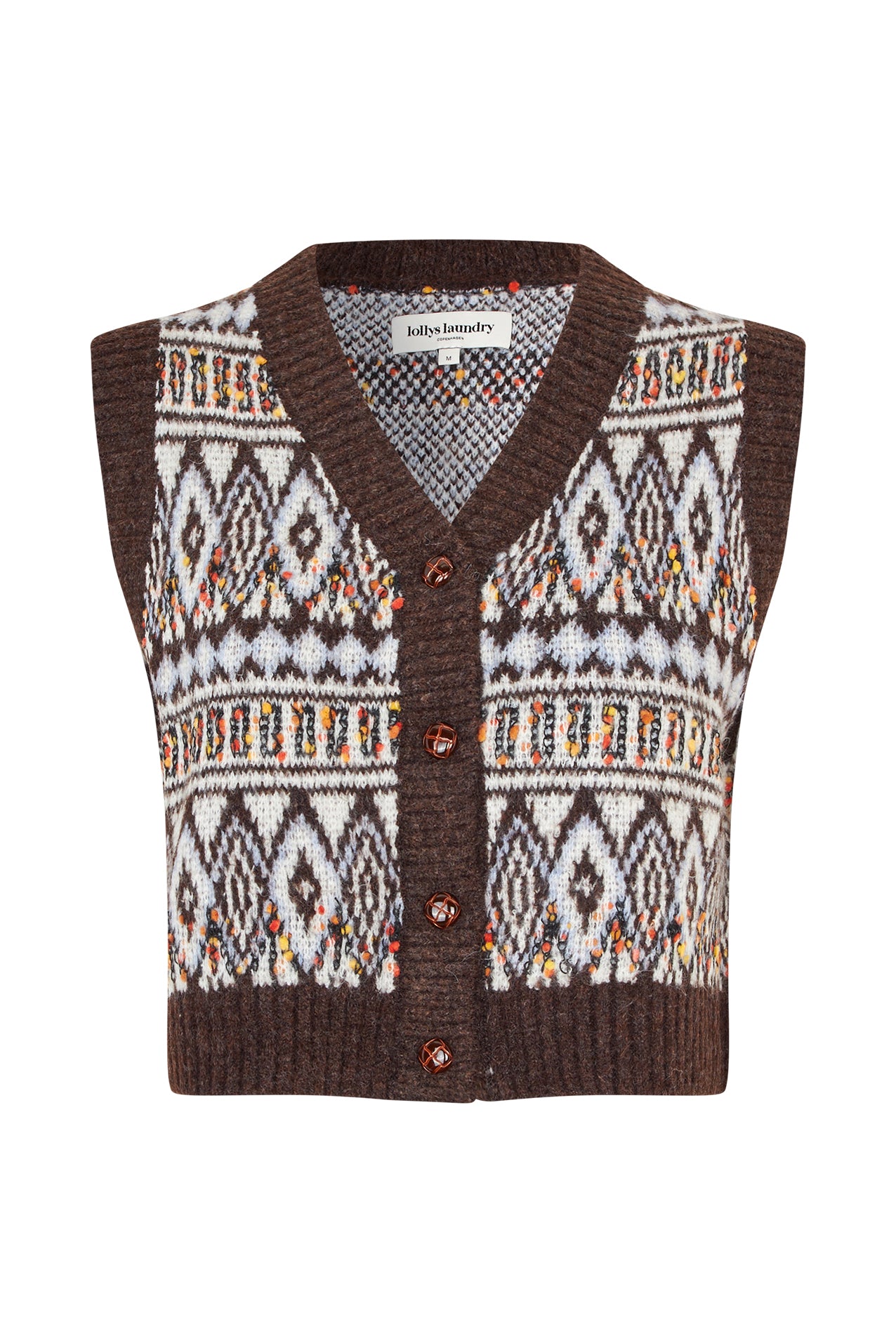 Lollys Laundry FrancescaLL Vest Vest 87 Dark Mokka
