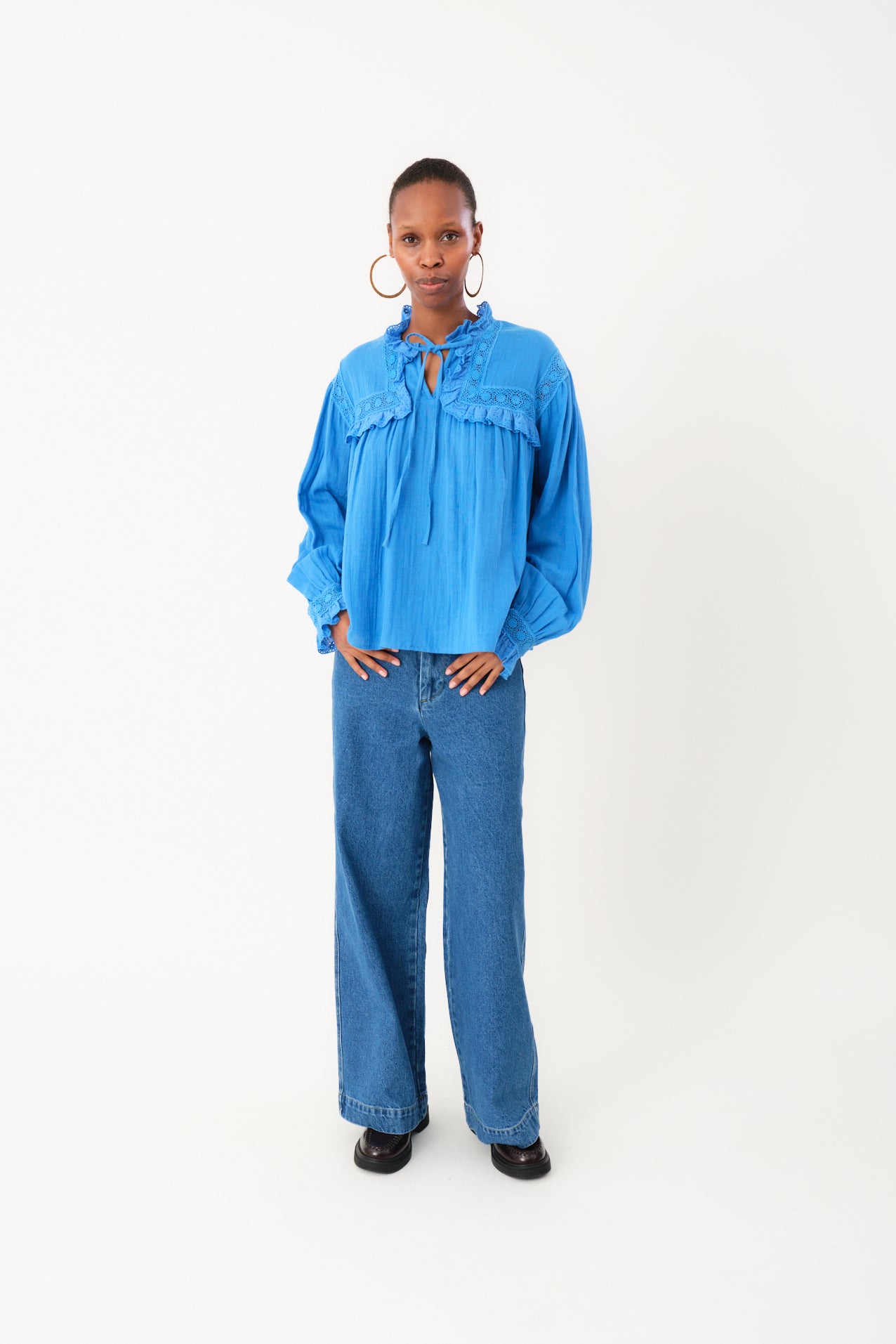 Lollys Laundry GemmaLL Skjorte Shirt 97 Neon Blue