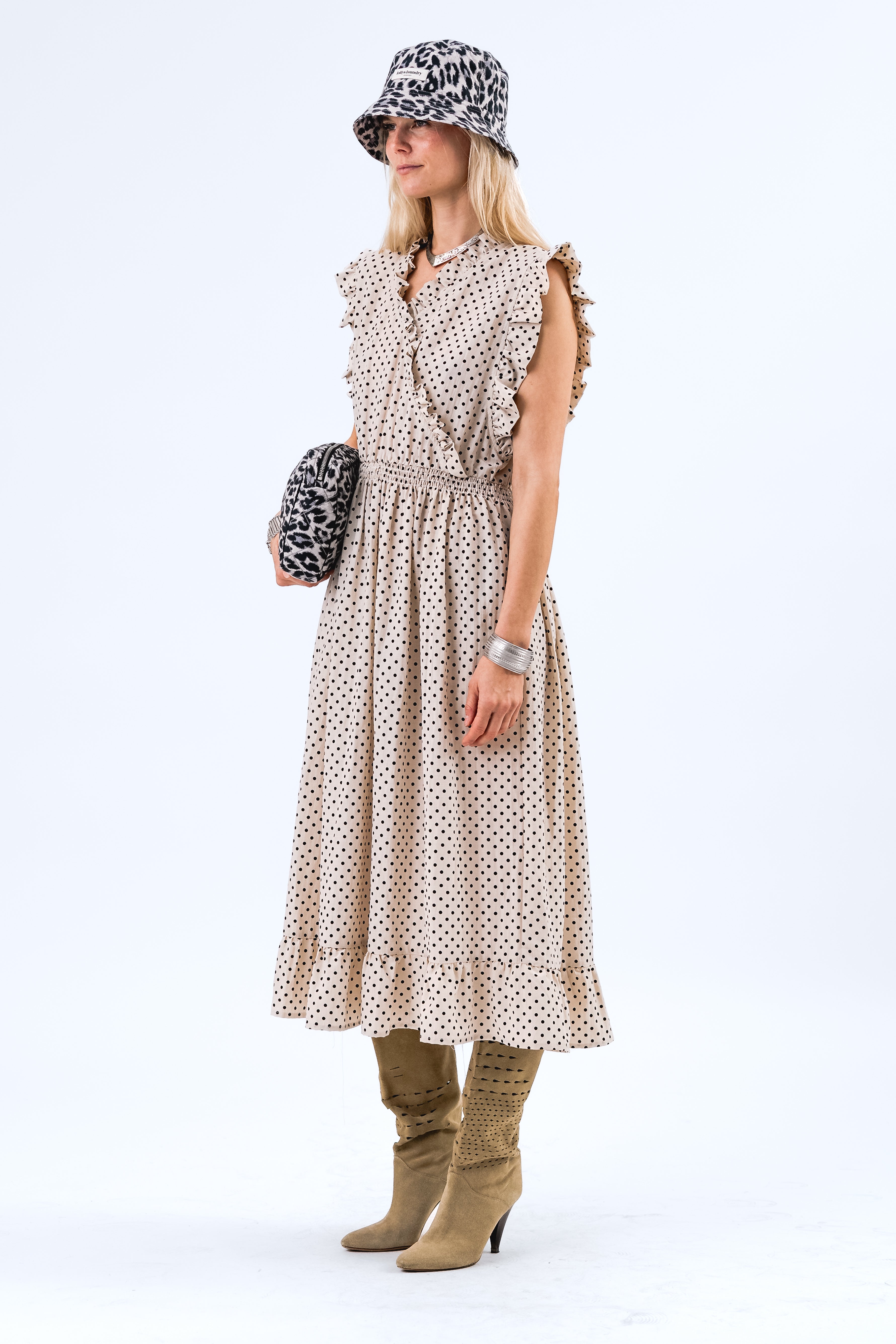 Lollys Laundry IdinaLL Midi Kjole Dress 02 Creme