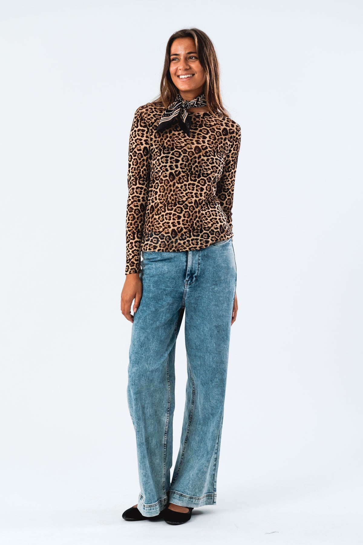 Lollys Laundry IrieLL Blouse LS Blouse Leopardprint